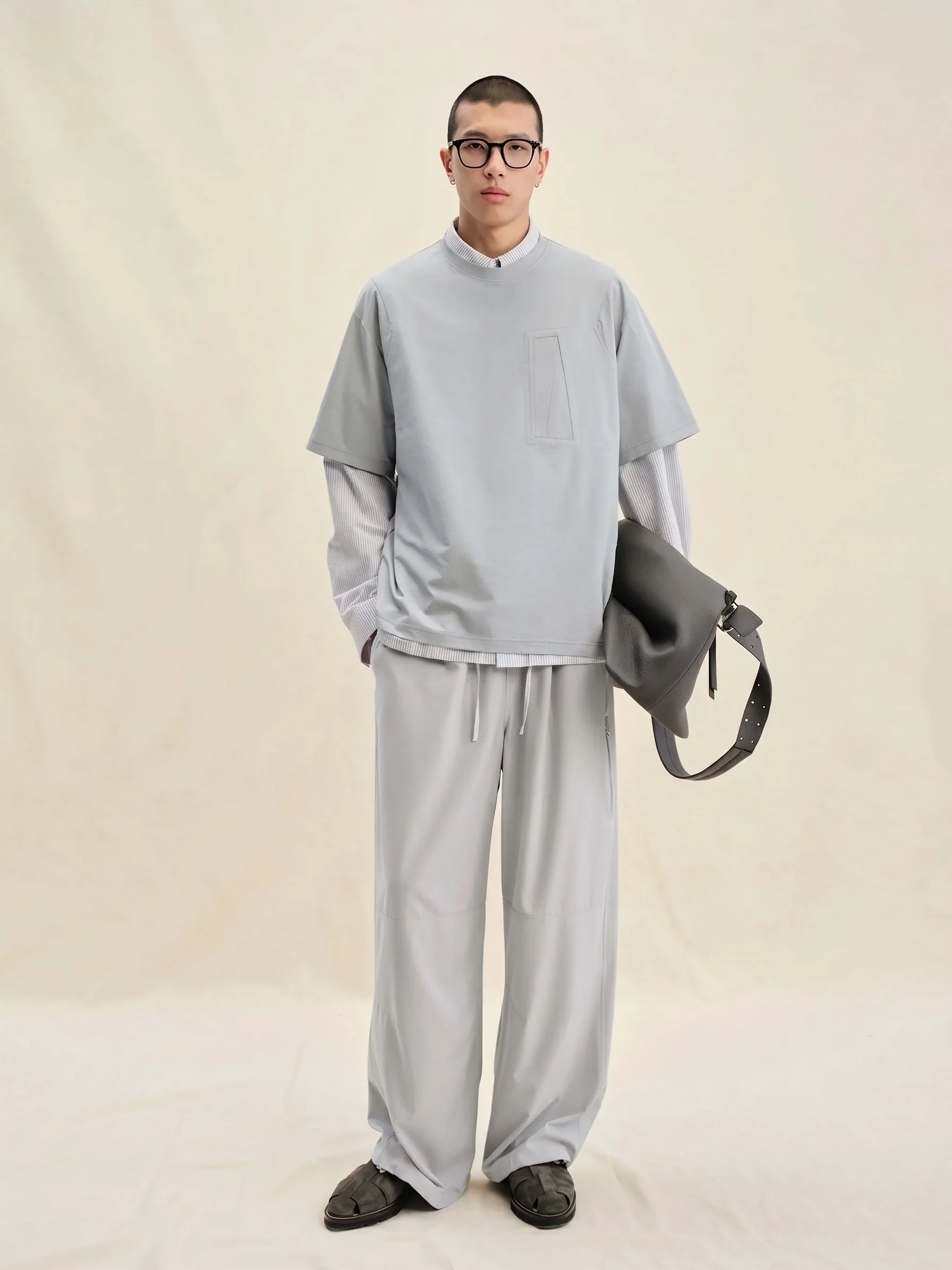 Wide-Leg Drawstring Pants