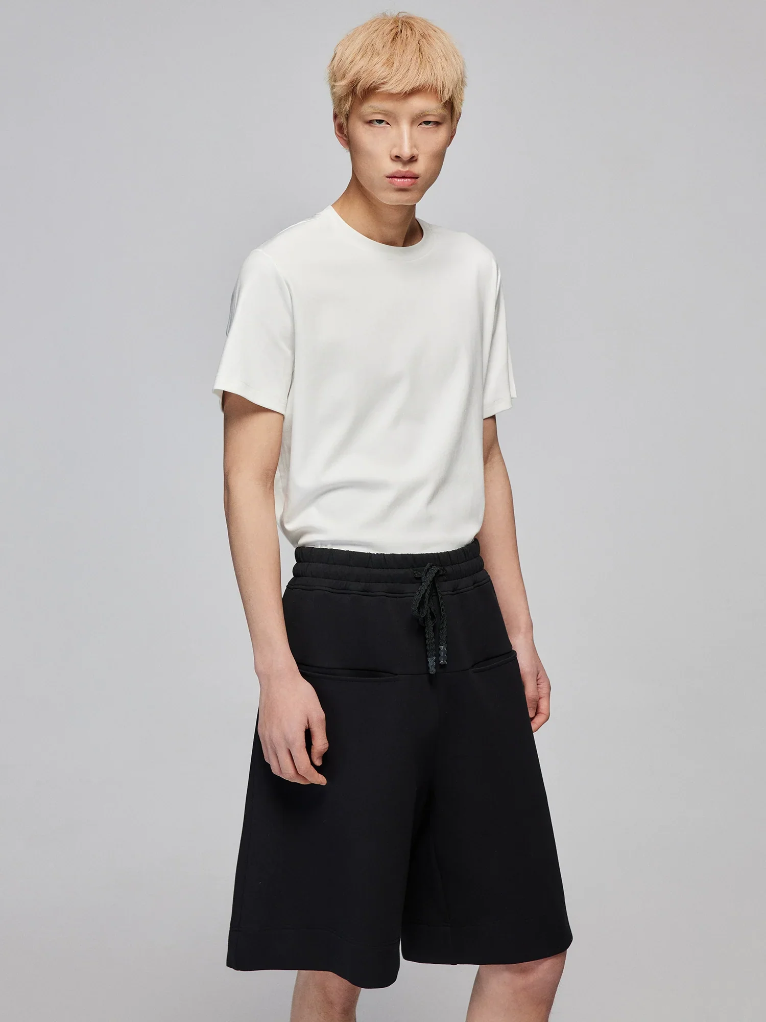 Wide-Leg Drawstring Sweat Shorts - Image 3