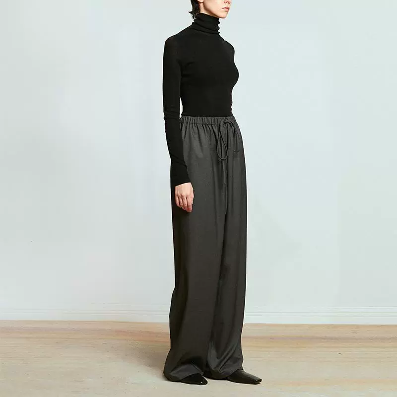 Wide-Leg Elastic Trousers - Image 3