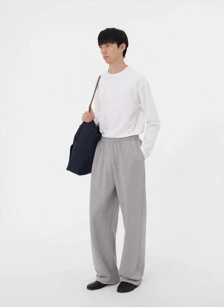 Wide-Leg Fleece Sweatpants