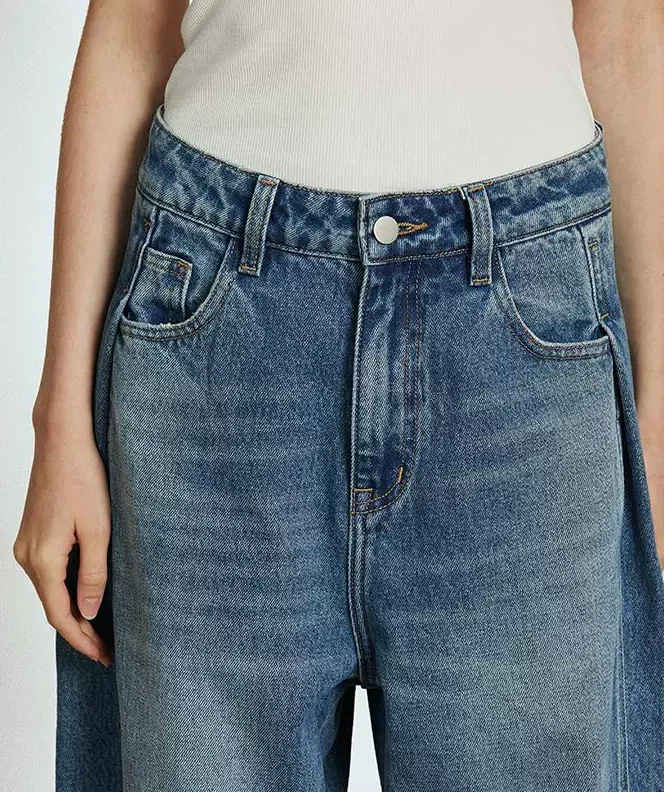 Wide-Leg High-Waist Denim Jeans - Image 4