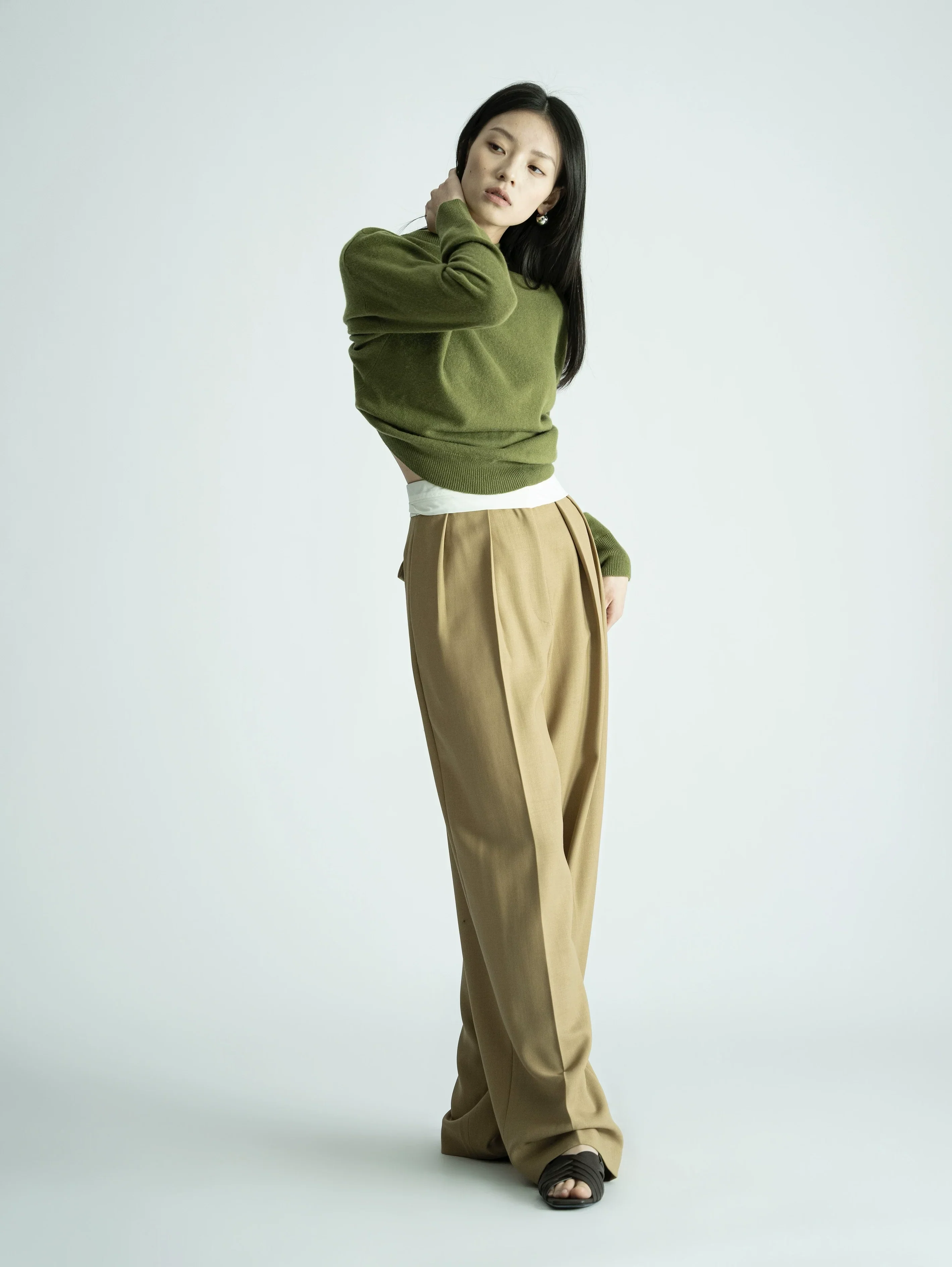 Wide-Leg High-Waisted Trousers - Image 2