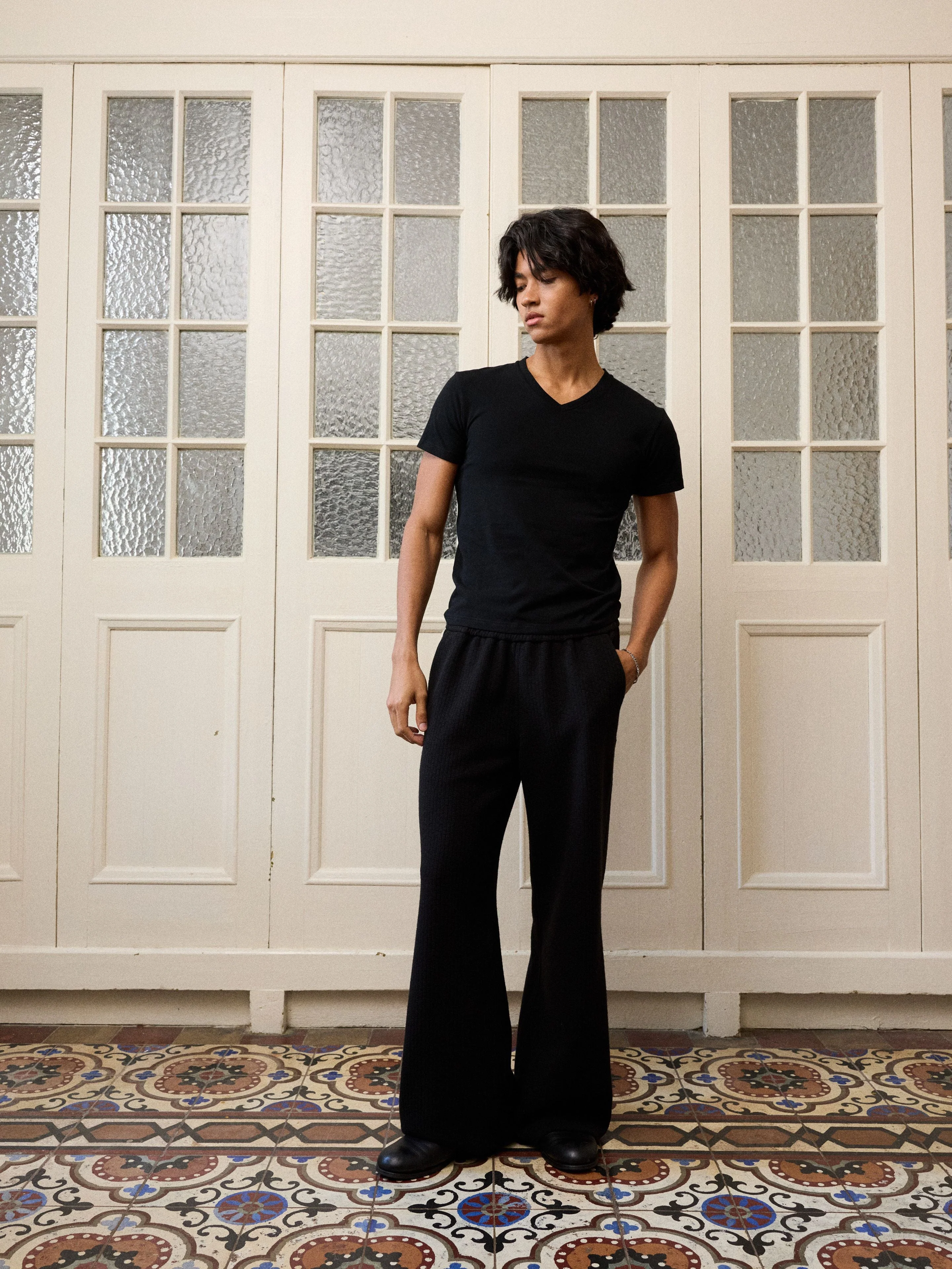 Wide-Leg Knit Pants - Image 2