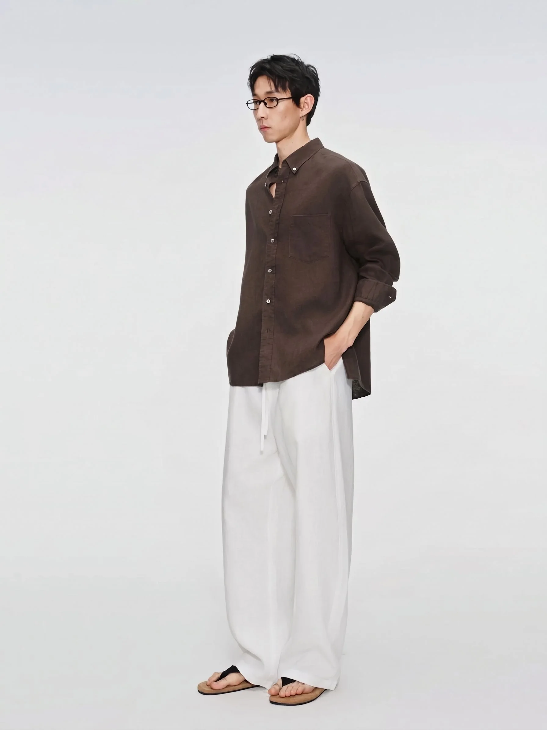 Wide-Leg Linen Pants - Image 2