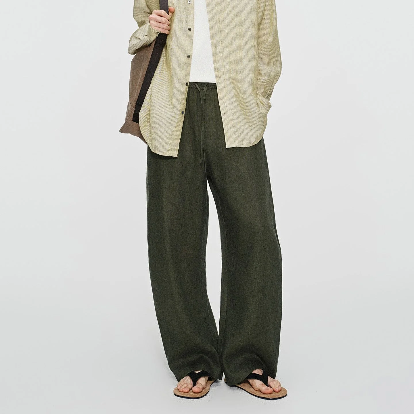 Wide-Leg Linen Pants - Image 5