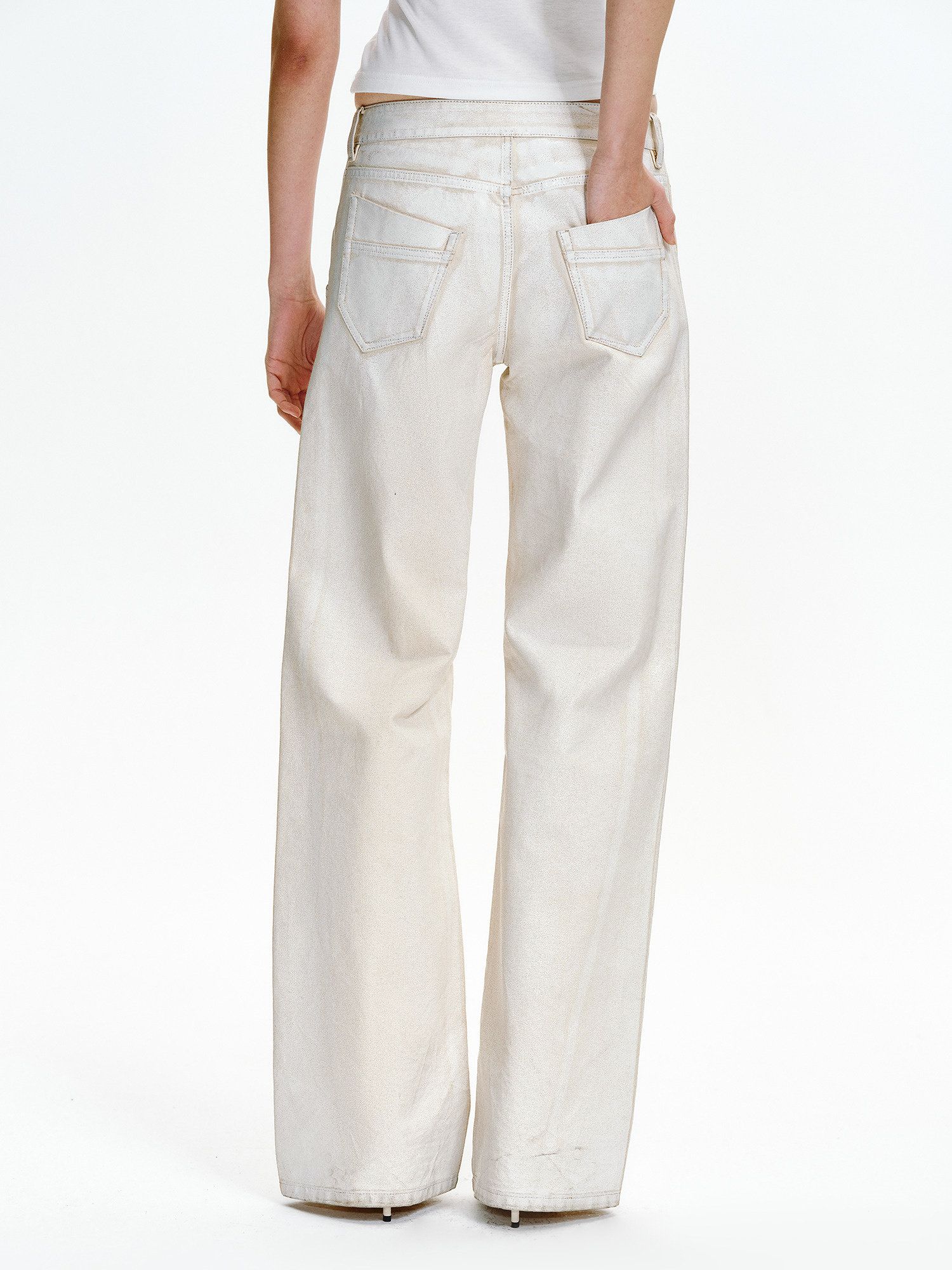 Wide-Leg Patch Jeans - Image 2