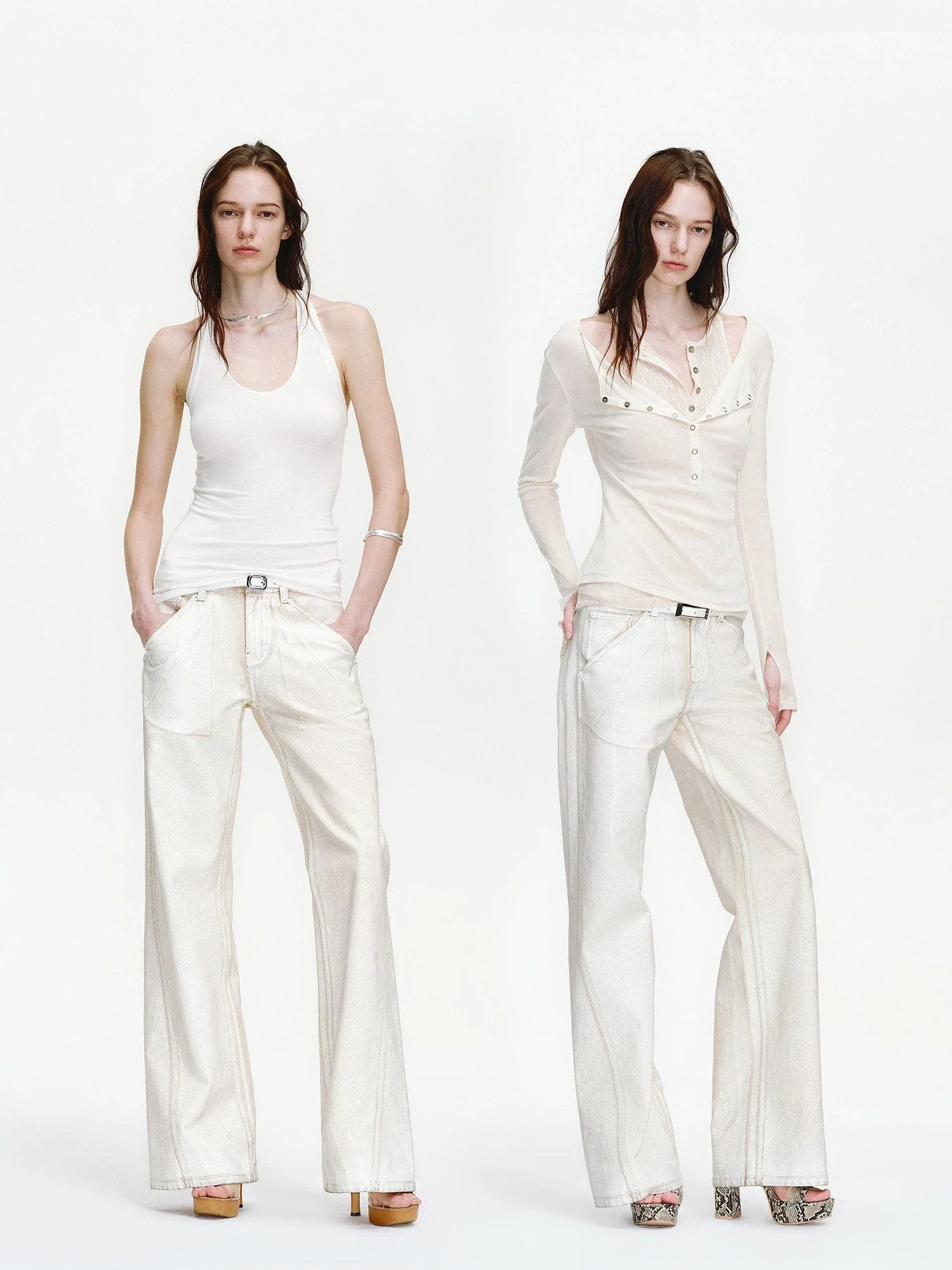 Wide-Leg Patch Jeans - Image 3