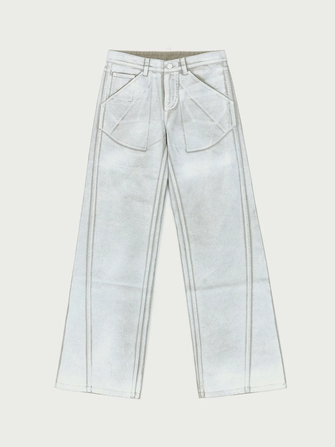 Wide-Leg Patch Jeans - Image 6