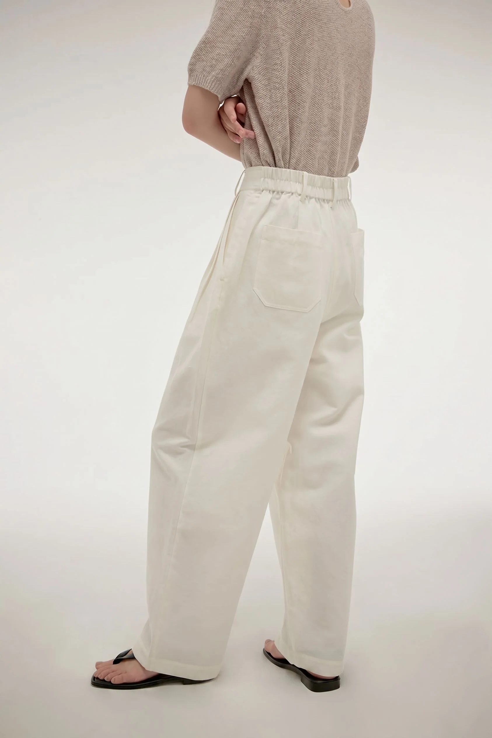 Wide-Leg Pleated Pants - Image 3