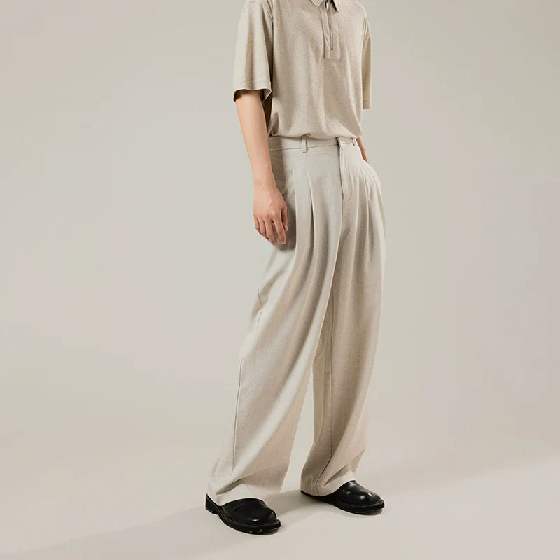 Wide-Leg Pleated Trousers - Image 3