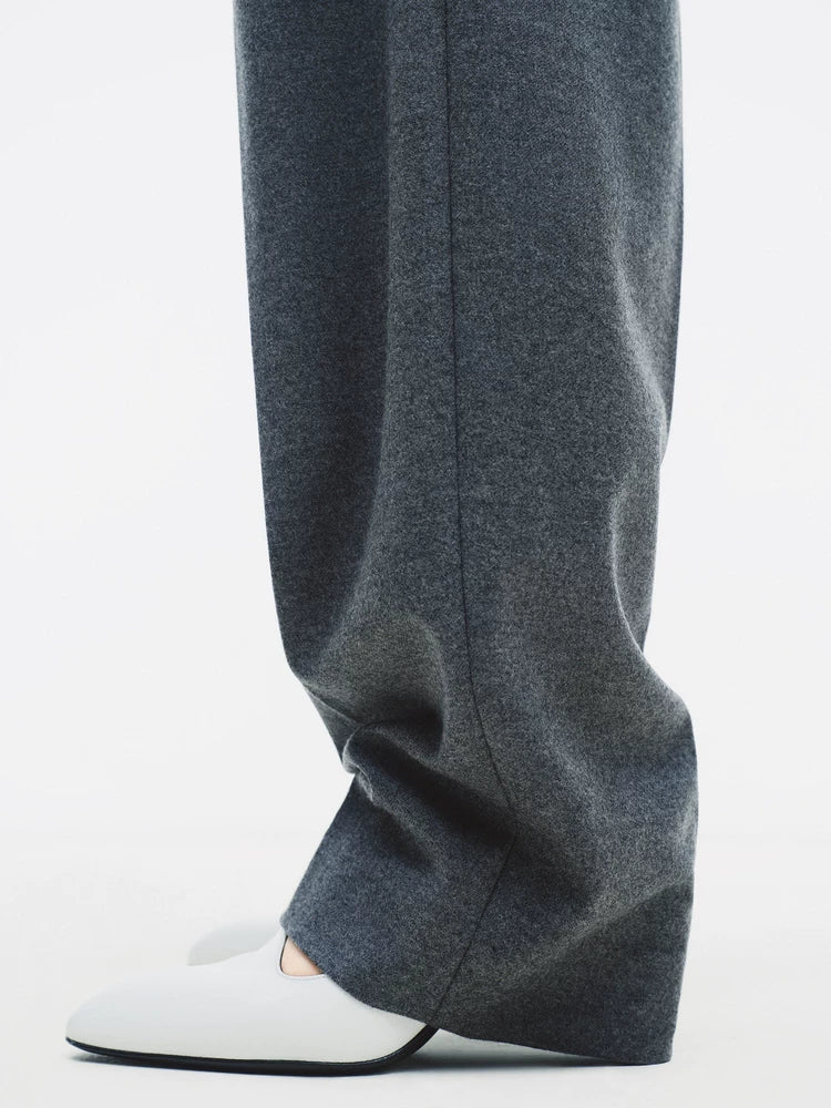 Wide-Leg Pleated Trousers - Image 3