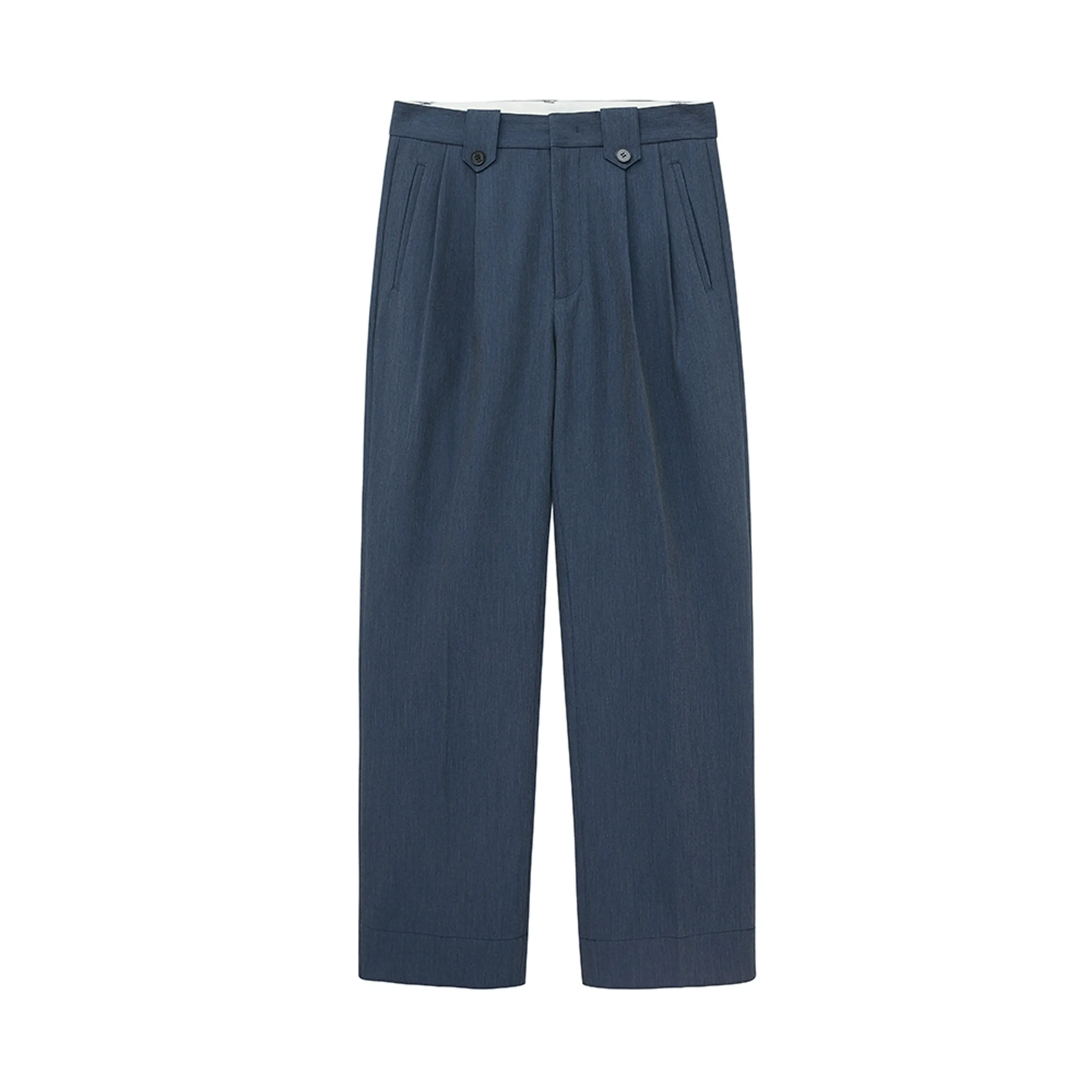 Wide-Leg Pleated Trousers - Image 5