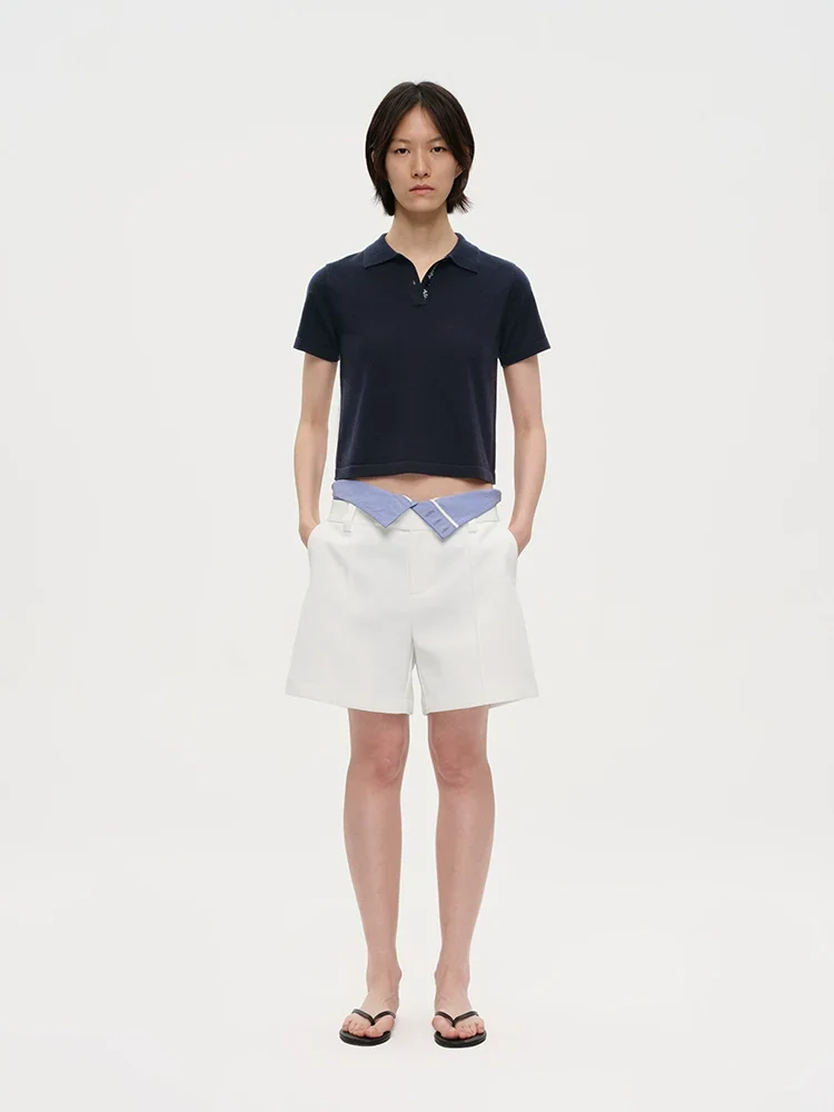 Wide-Leg Tailored Suit Shorts - Image 3