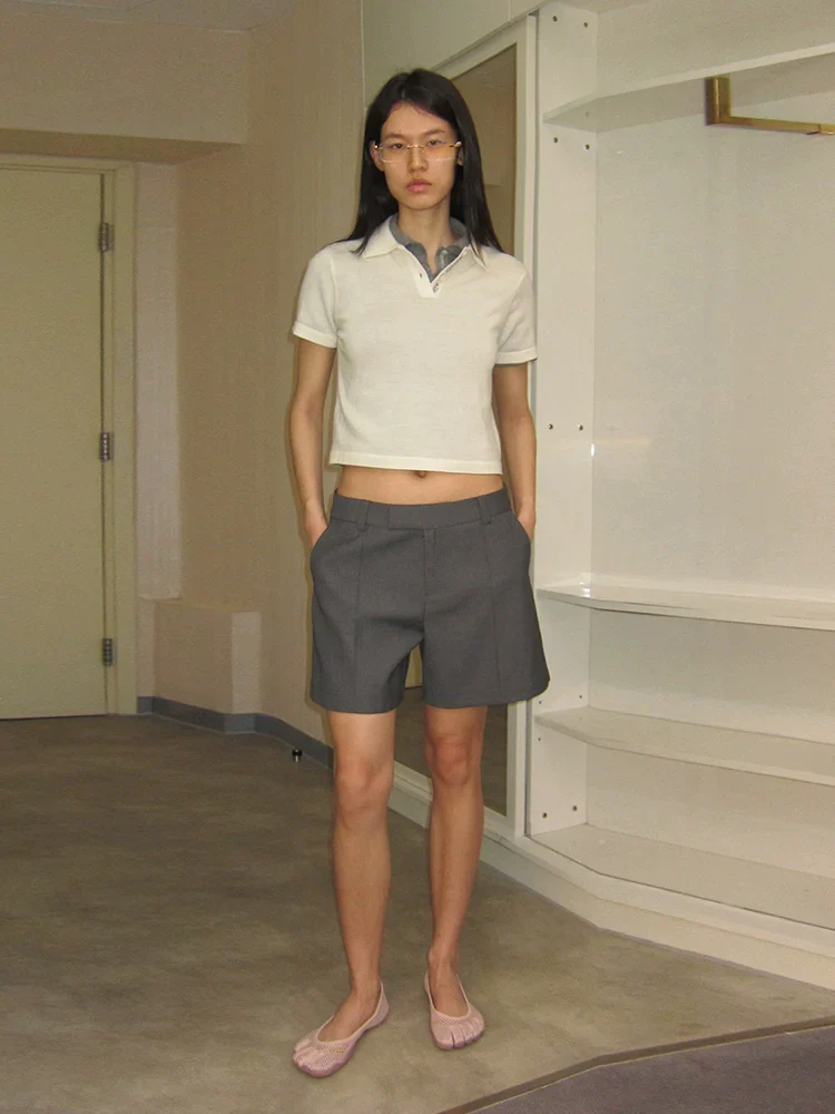 Wide-Leg Tailored Suit Shorts - Image 4