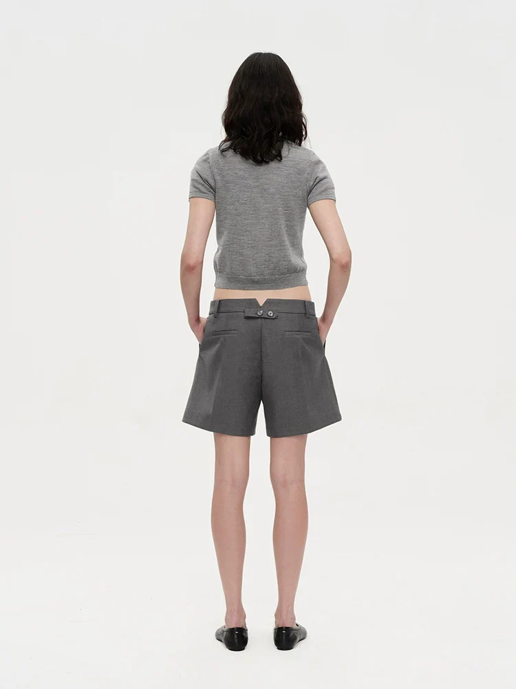 Wide-Leg Tailored Suit Shorts - Image 5