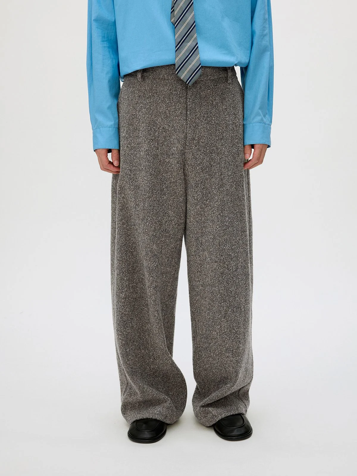 Wide-Leg Tweed Trousers - Image 3