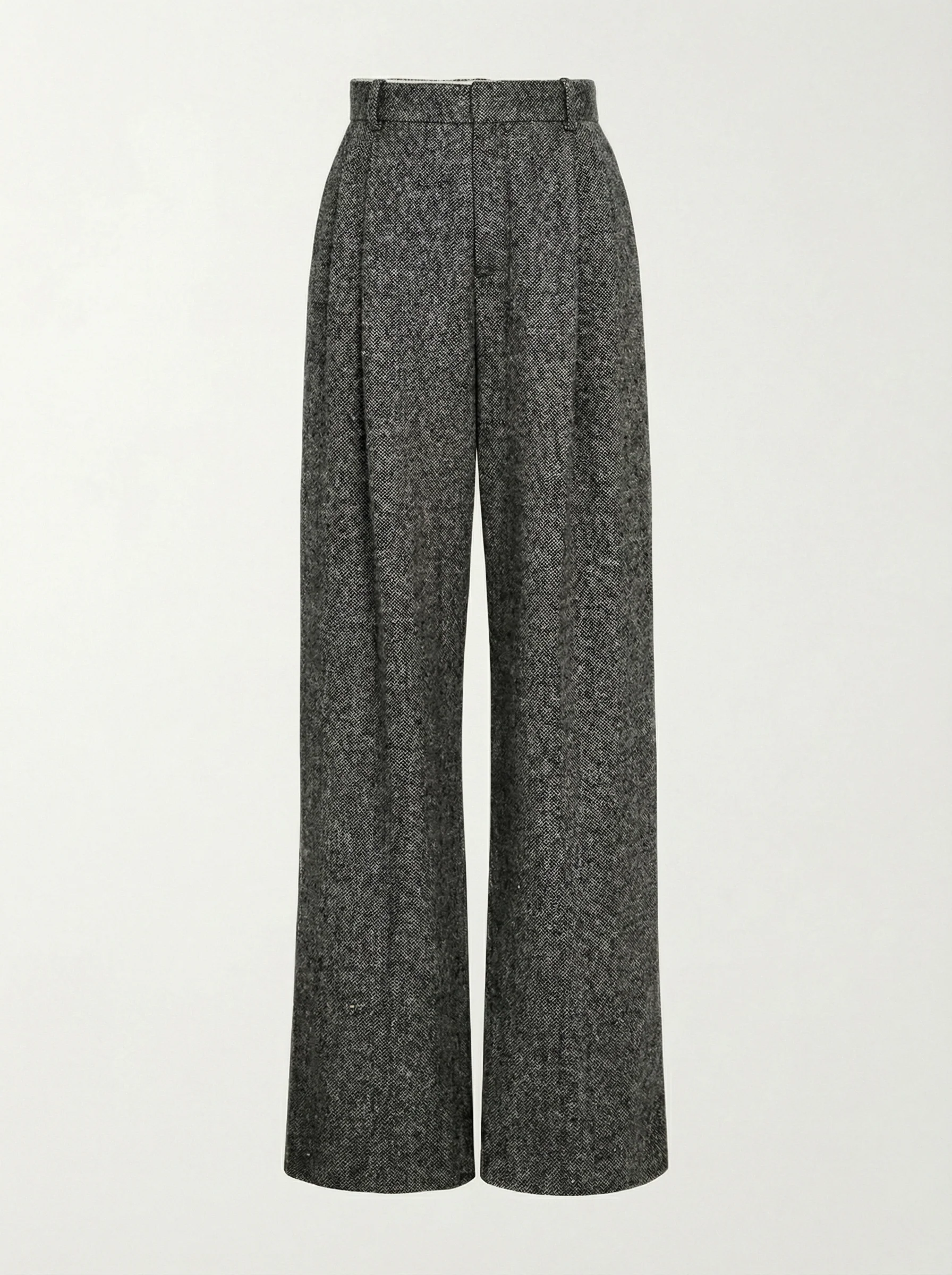 Wide-Leg Tweed Trousers - Image 5