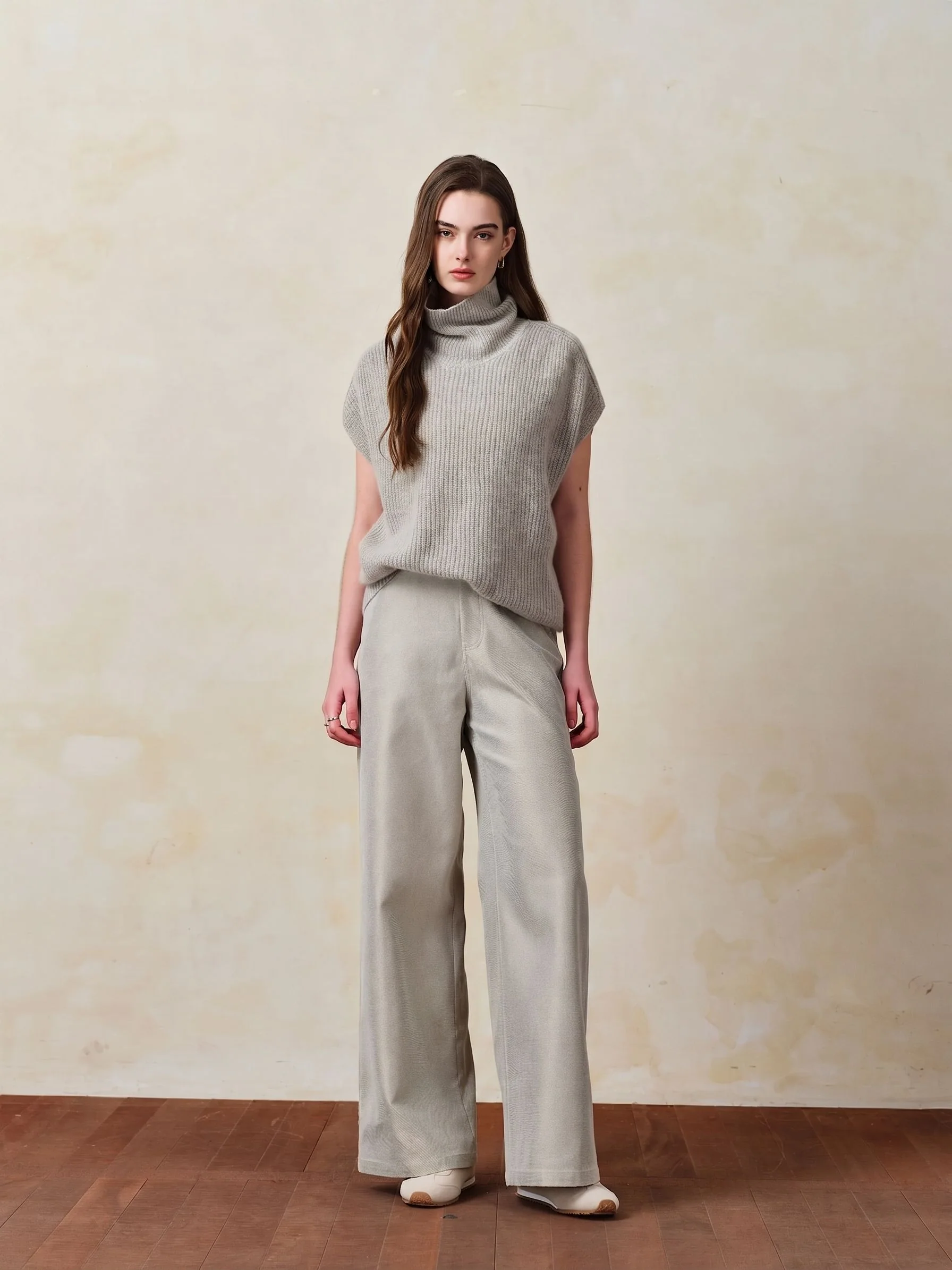 Wide-Leg Twill Pants - Image 2