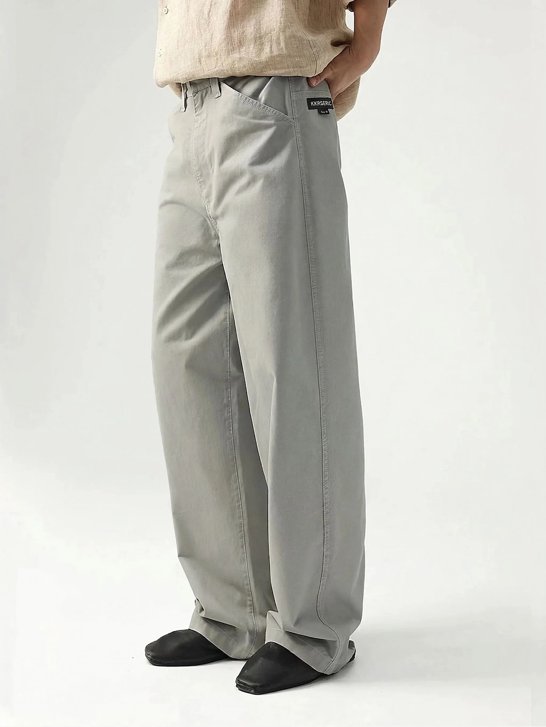 Wide-Leg Twill Trousers - Image 4