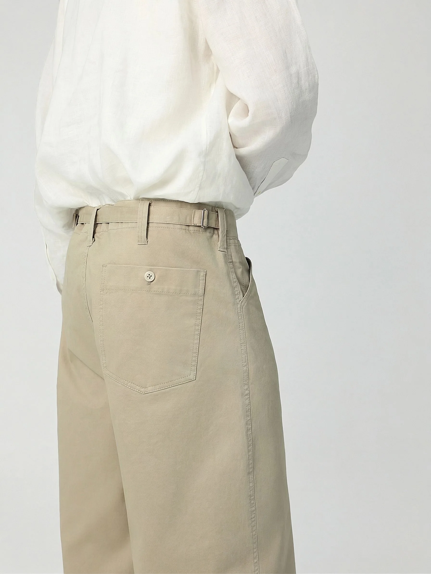 Wide-Leg Twill Trousers - Image 7