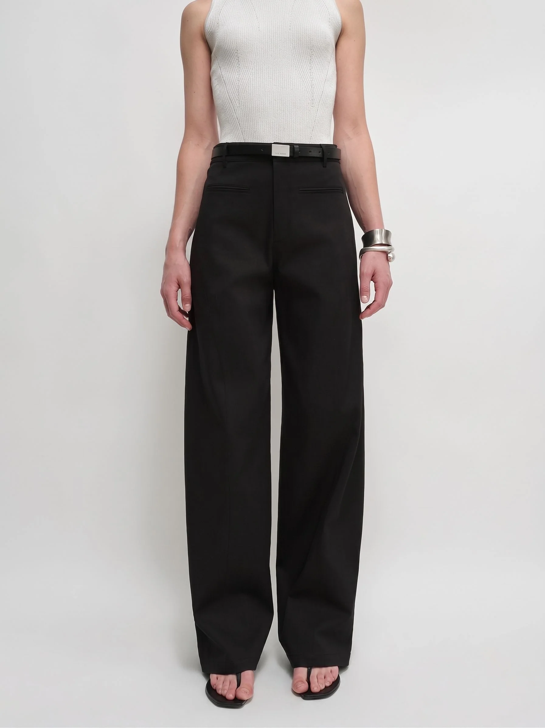 Wide-Leg Twill Trousers - Image 6