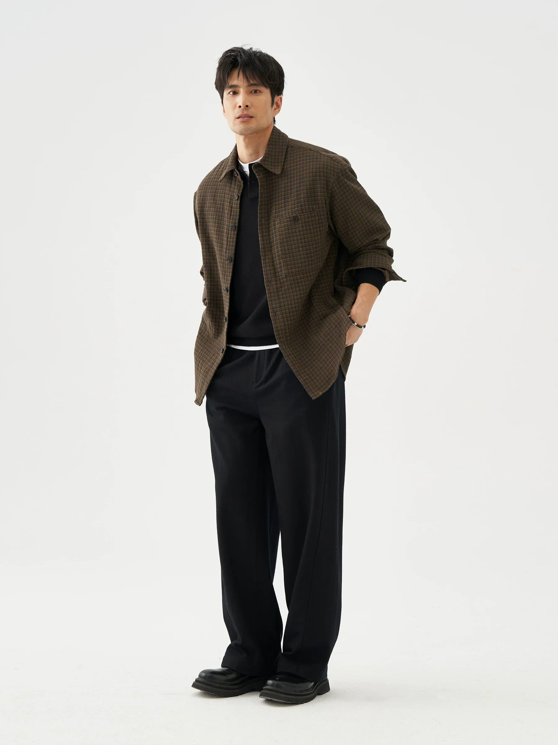 Wide-Leg Wool Trousers