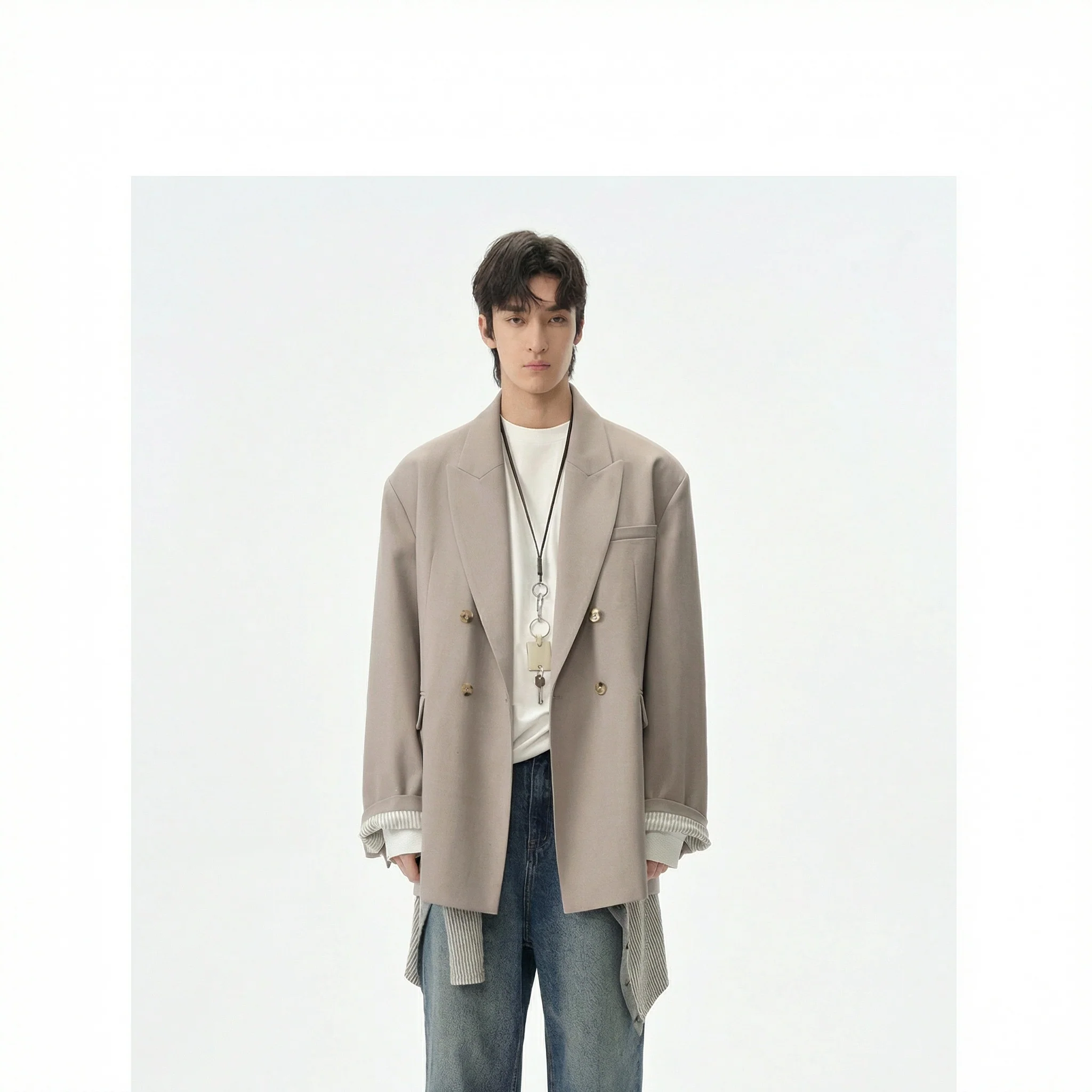 Wide-Shoulder Blazer - Image 4