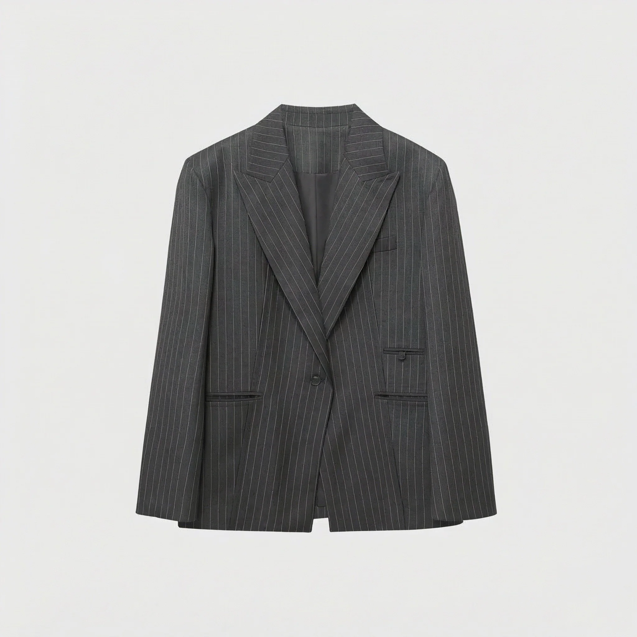 Wide Shoulder Peaked Lapel Suit Set - Image 9