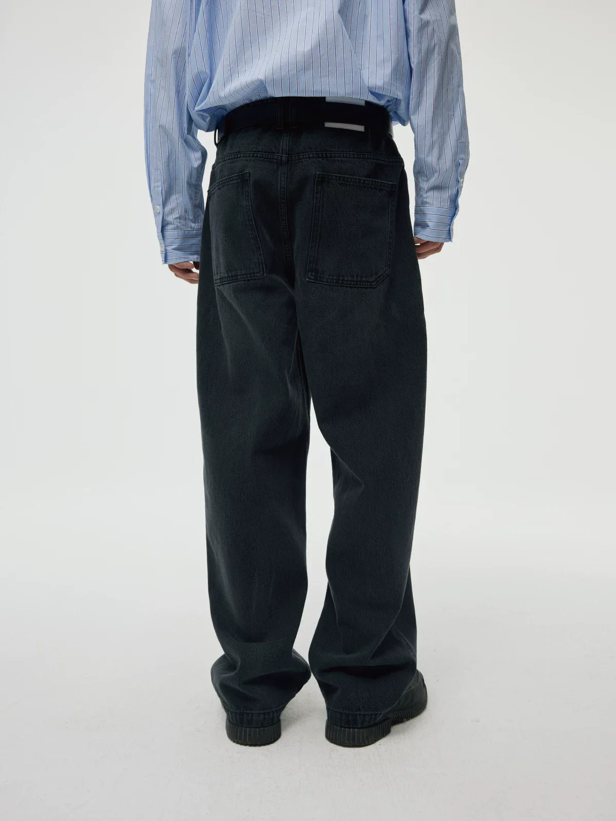 Wide Straight Enzyme-Wash Denim Jeans - Image 3