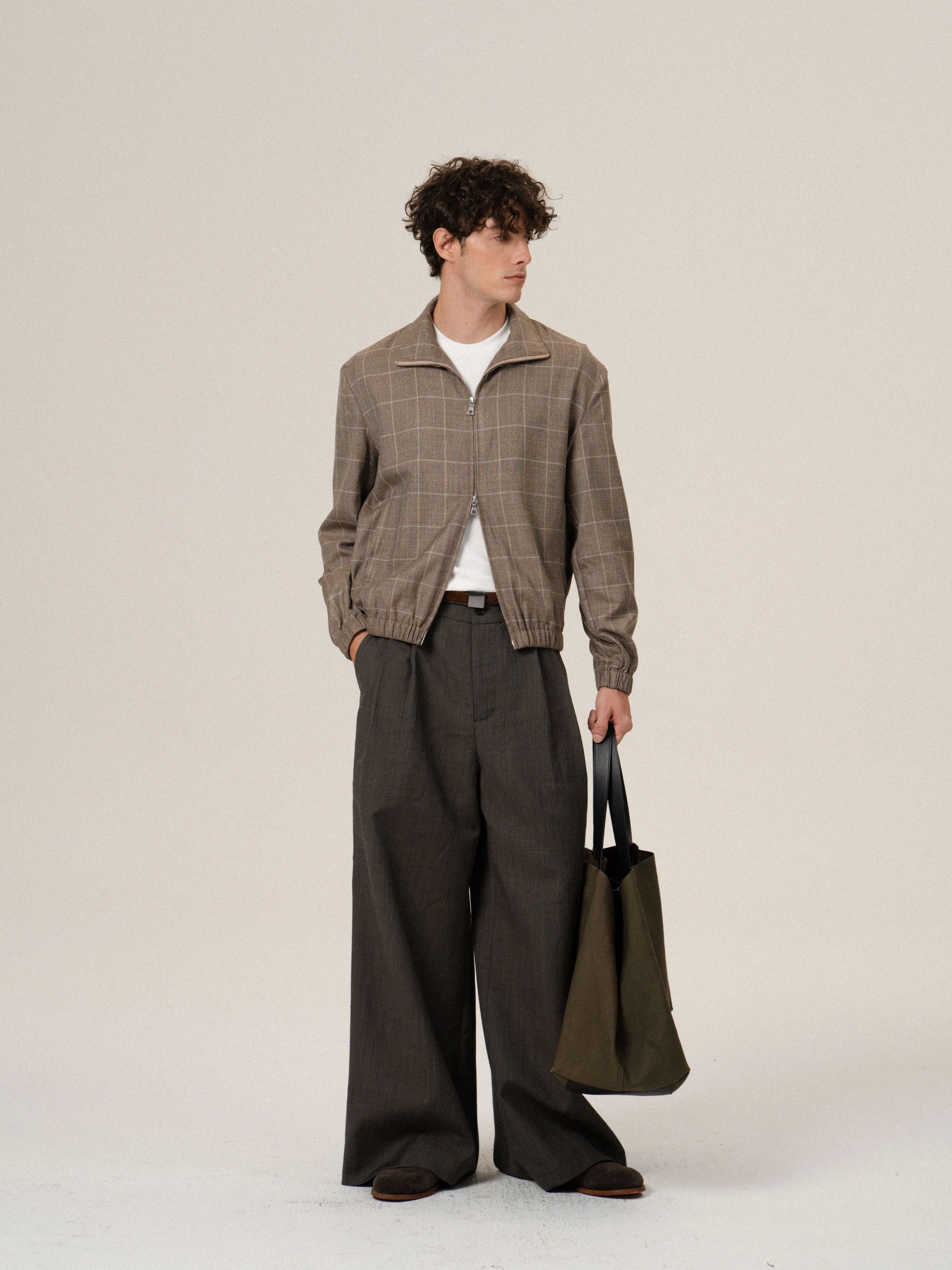 Windowpane Zip Jacket - Image 3