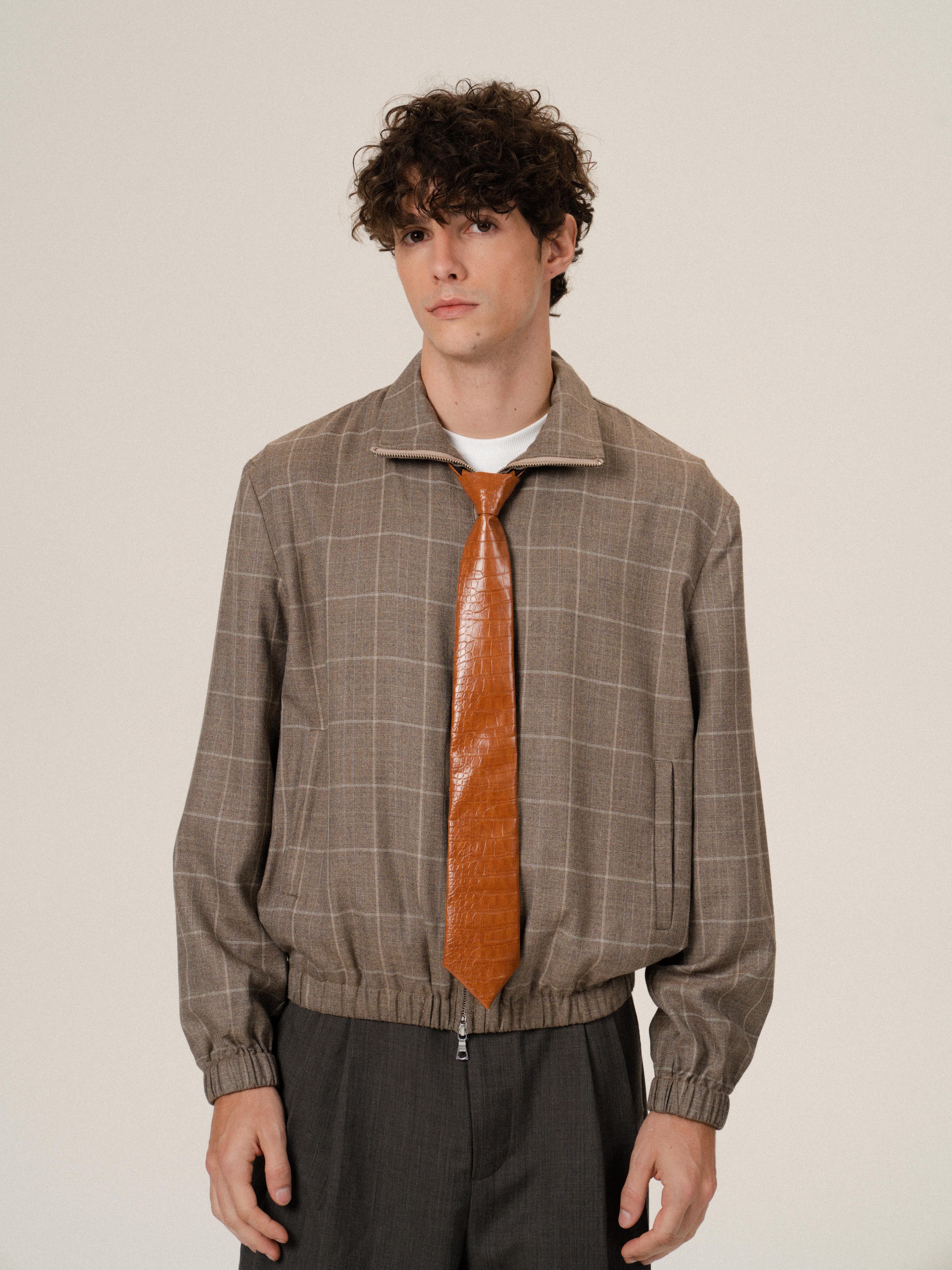 Windowpane Zip Jacket - Image 4