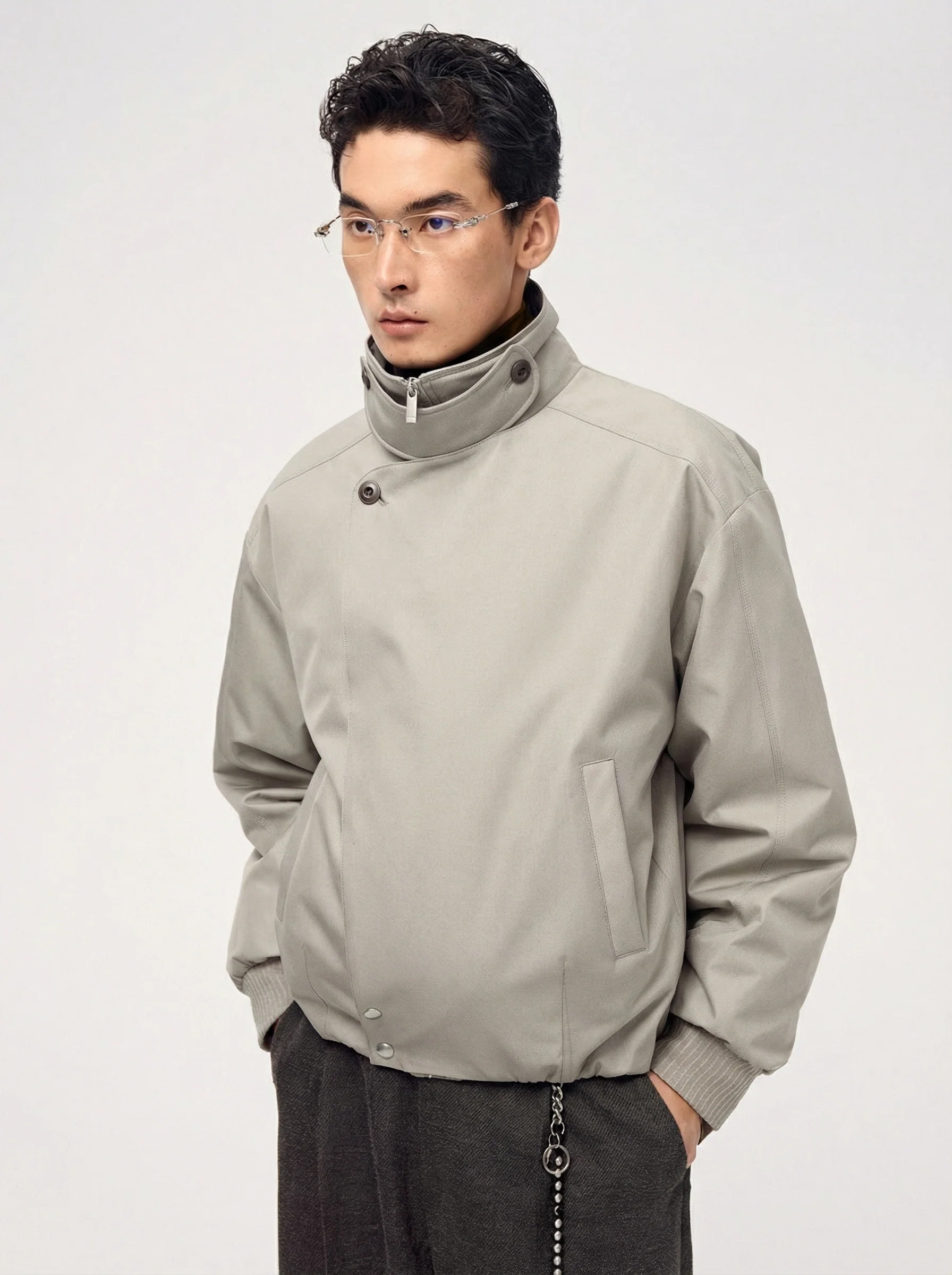 Windsor Slant Collar Down Jacket - Image 2