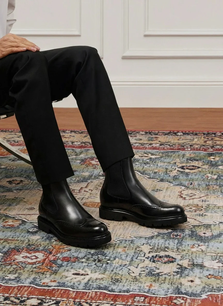 Wingtip Lug Chelsea Boot - Image 2