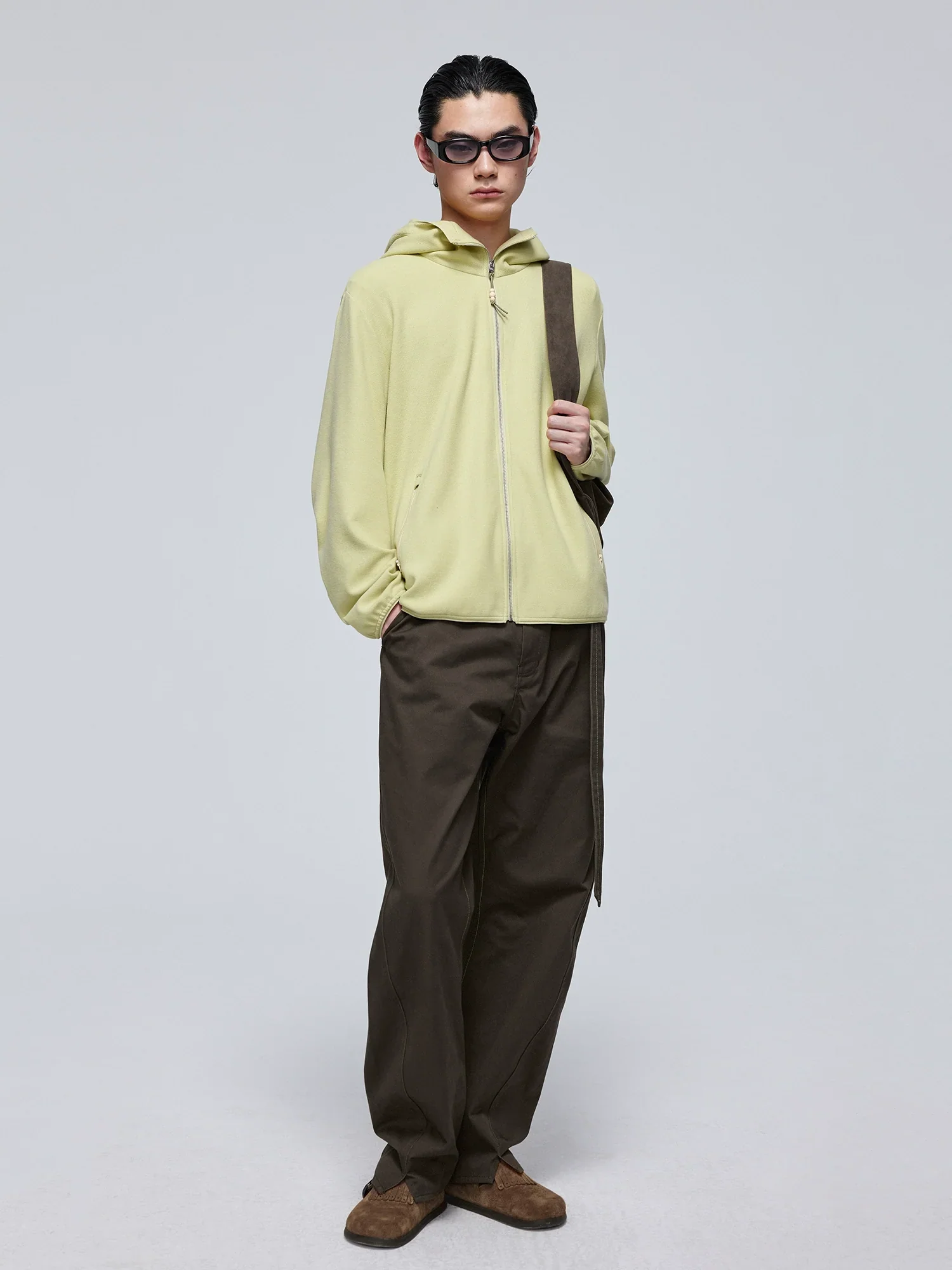 Wooden Bead Zip Hoodie - Image 2