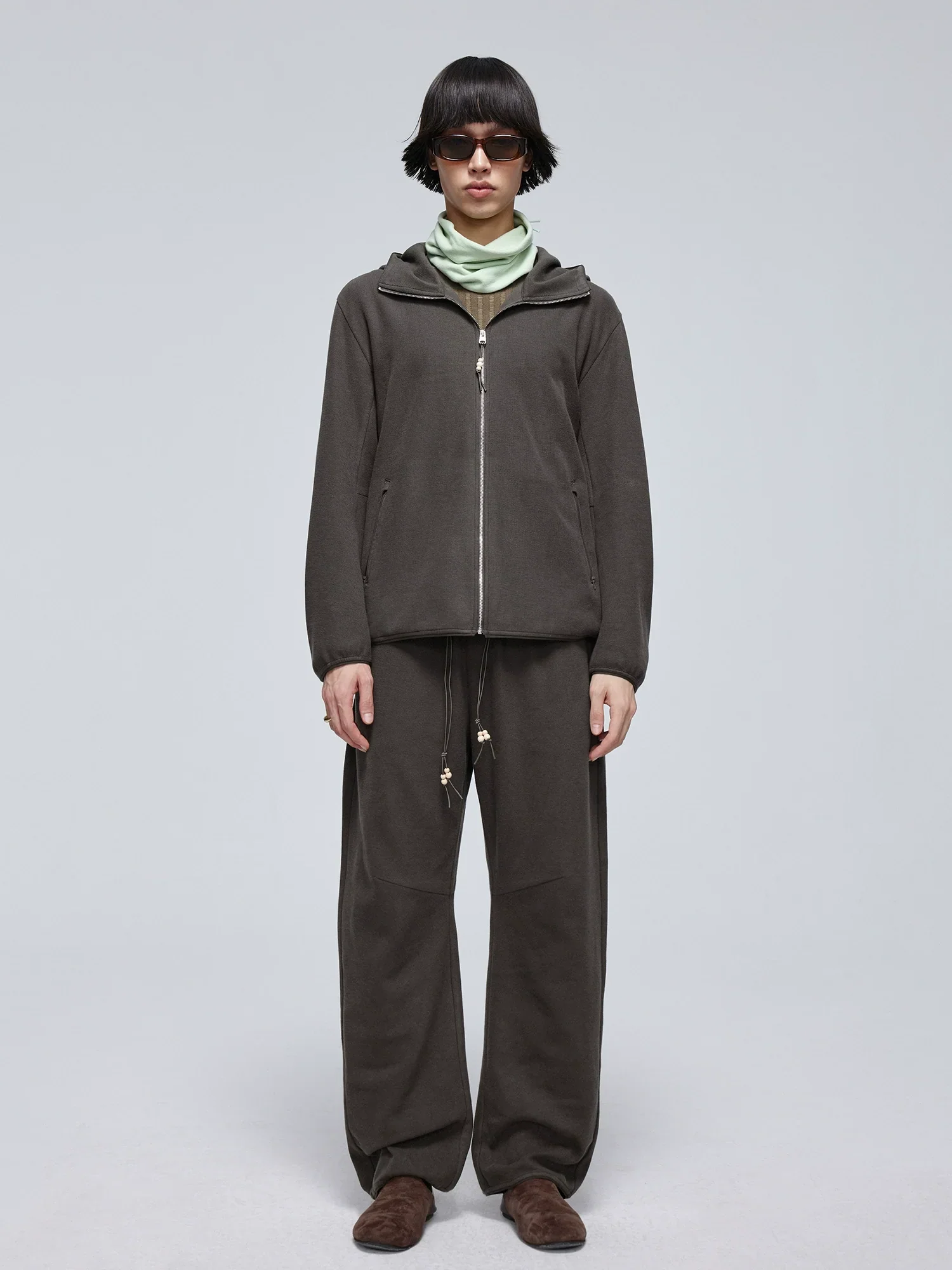 Wooden Bead Zip Hoodie - Image 4