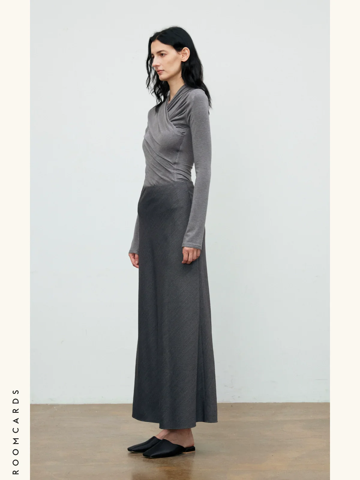 Wool-Blend Bias-Cut Midi Skirt - Image 3