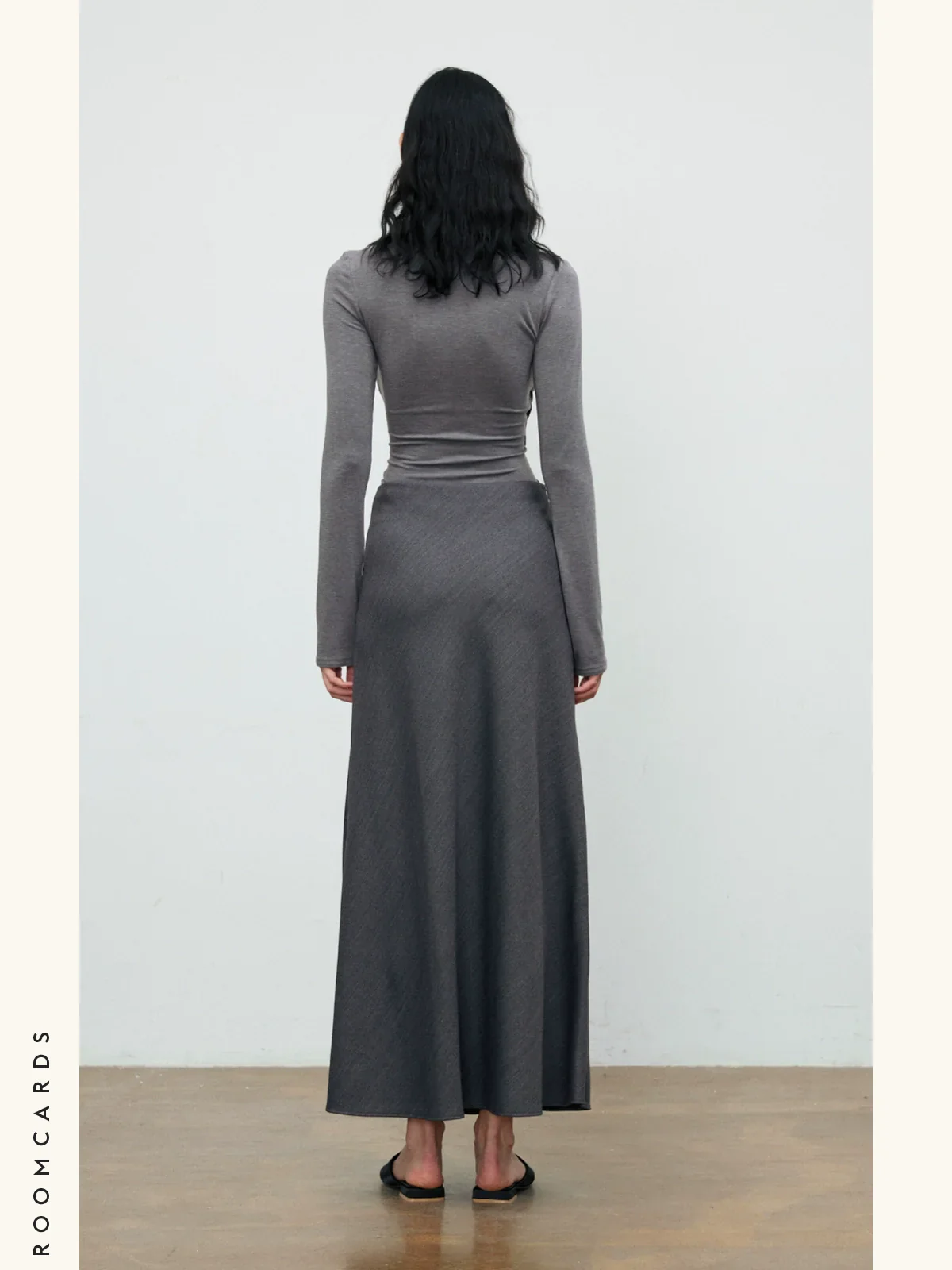 Wool-Blend Bias-Cut Midi Skirt - Image 5