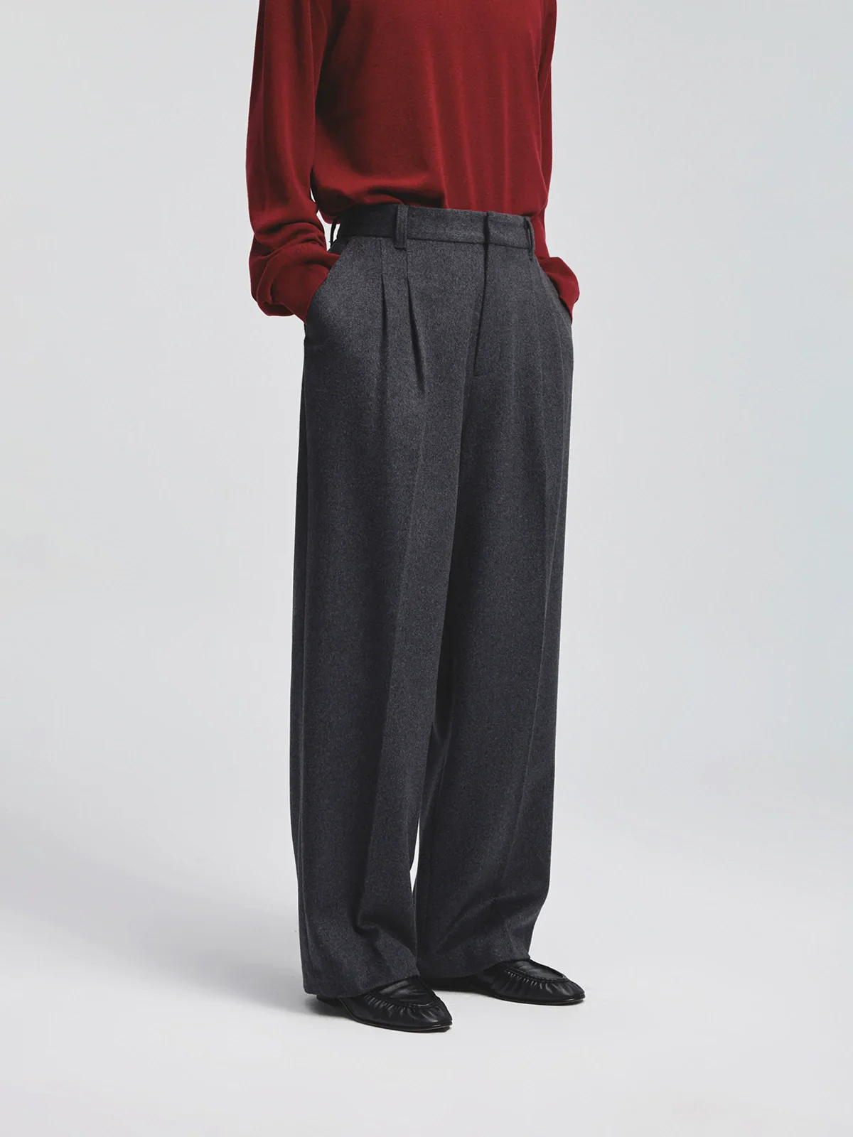 Wool-Blend Double-Pleat Straight Trousers - Image 5