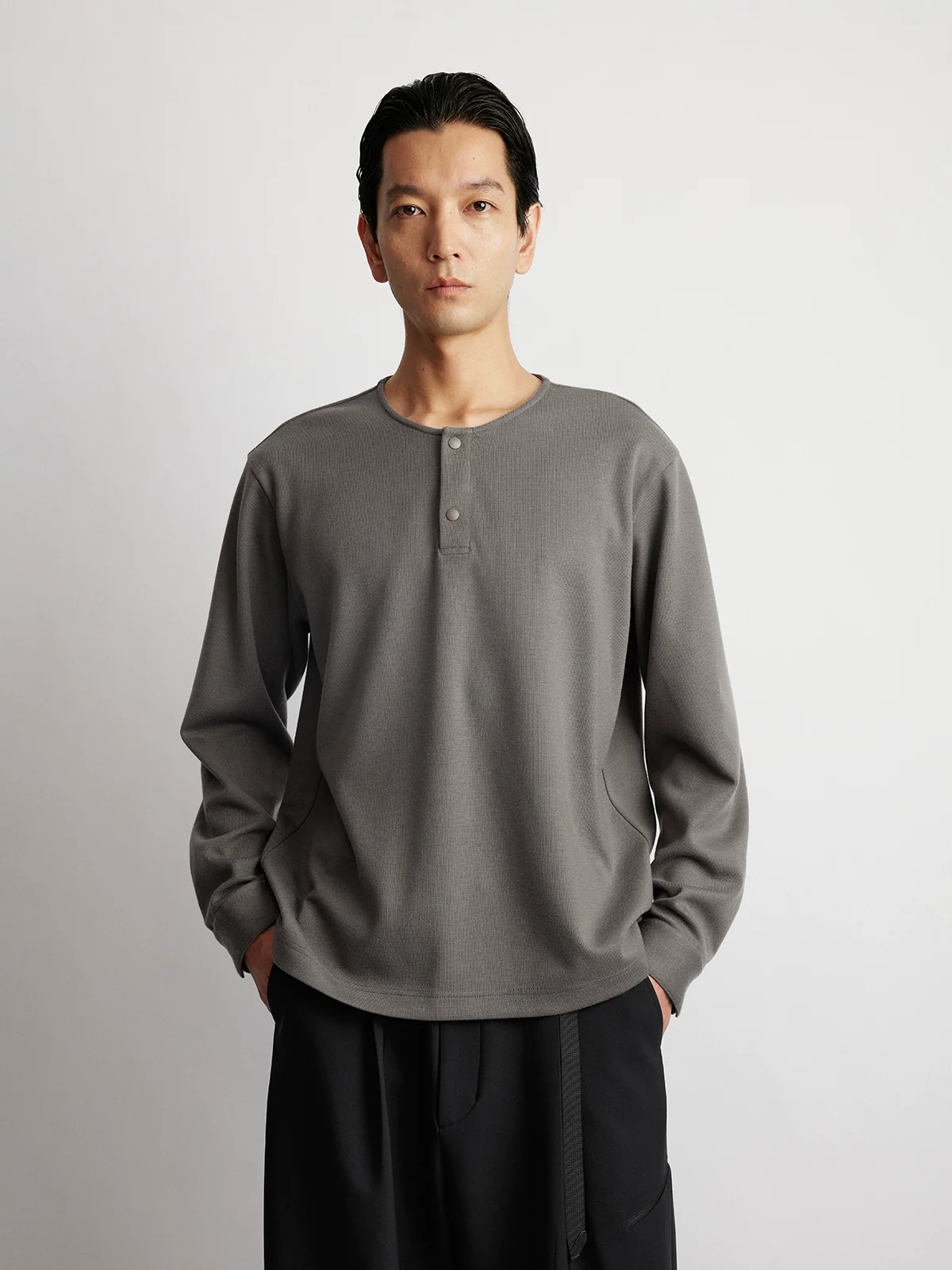 Wool-Blend Easy-Care Long-Sleeve Henley - Image 6