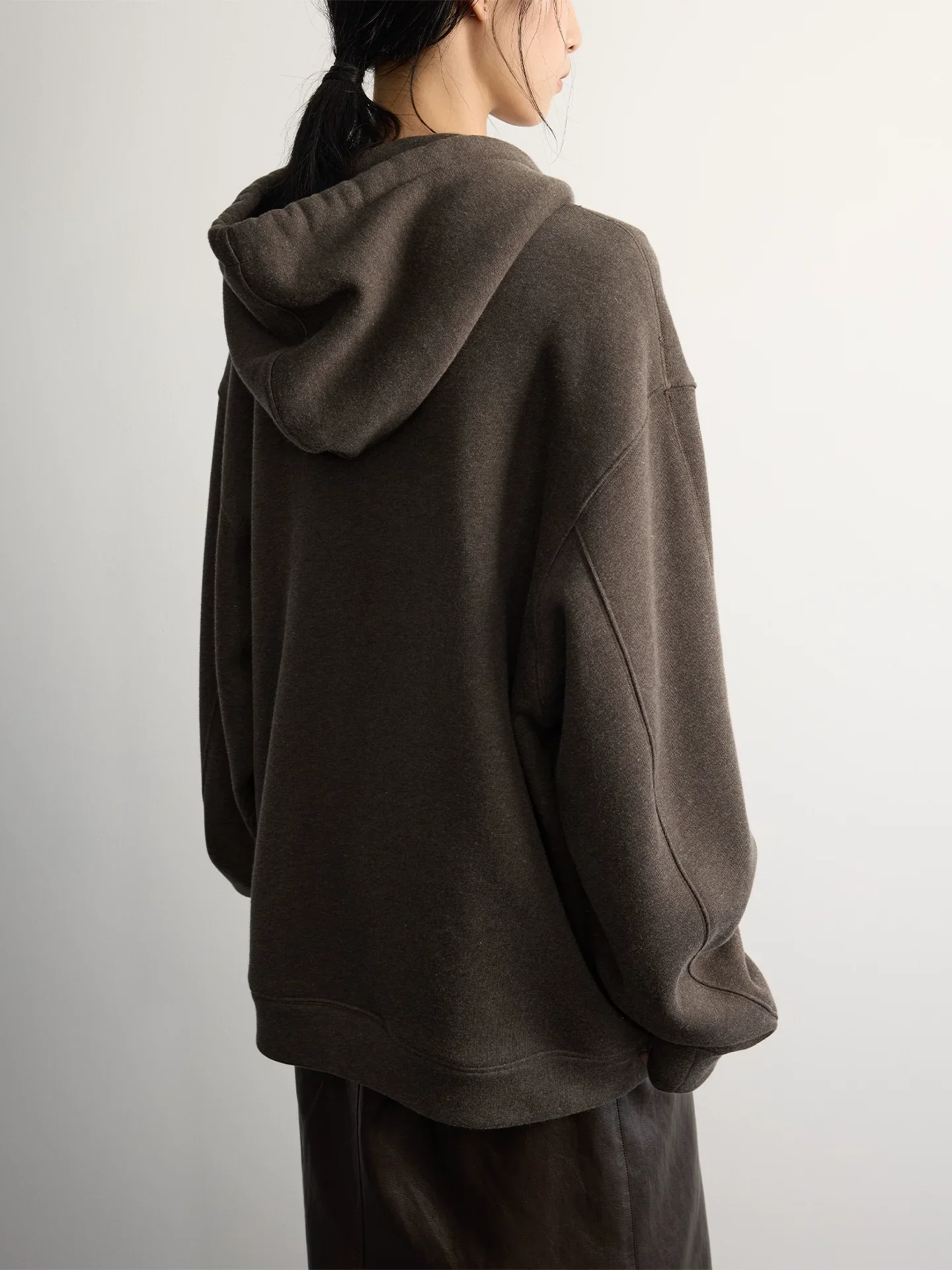 Wool Blend Fleece Zip Hoodie - Image 3