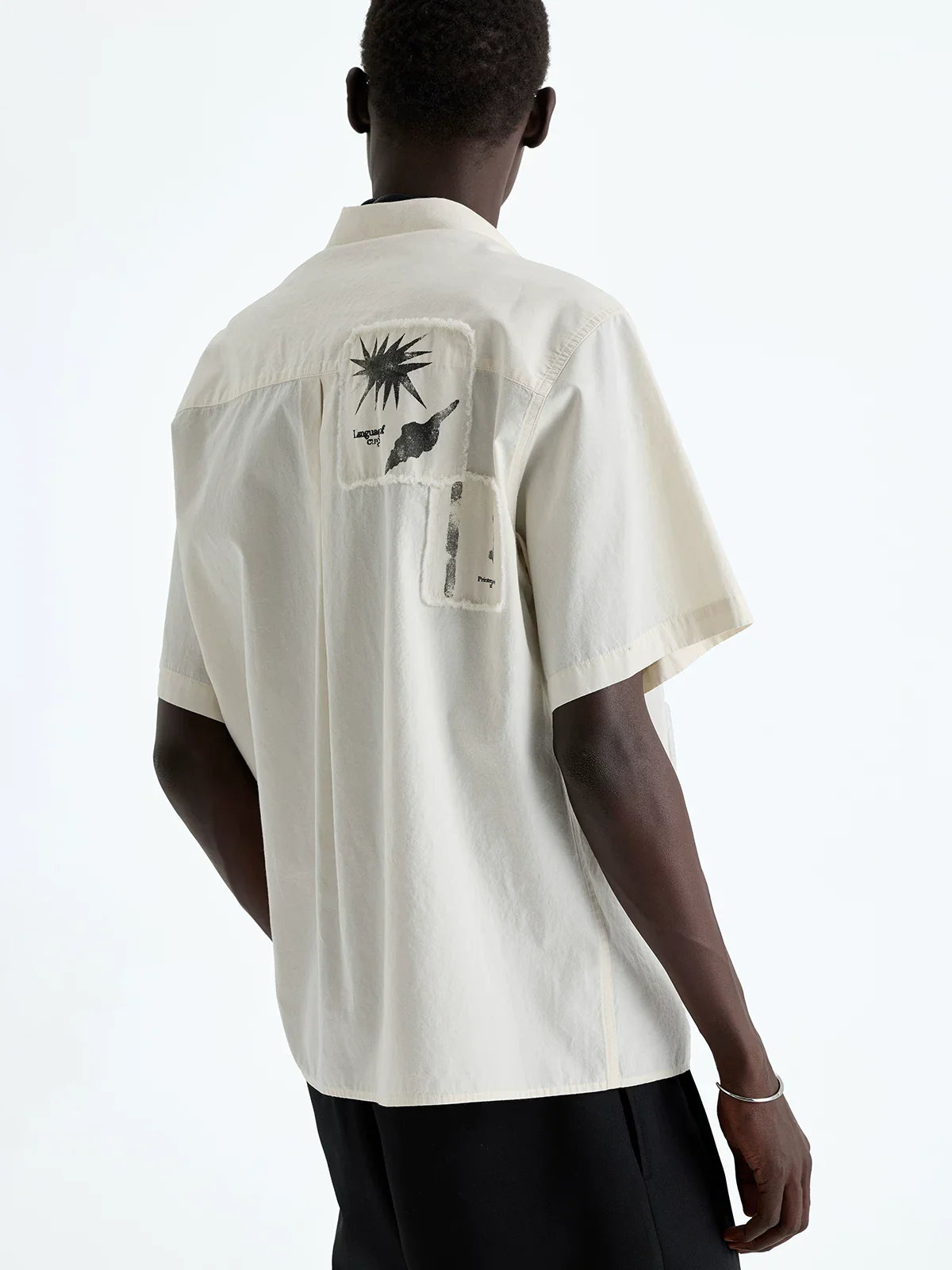 Wool-Blend Graphic Applique Shirt - Image 2