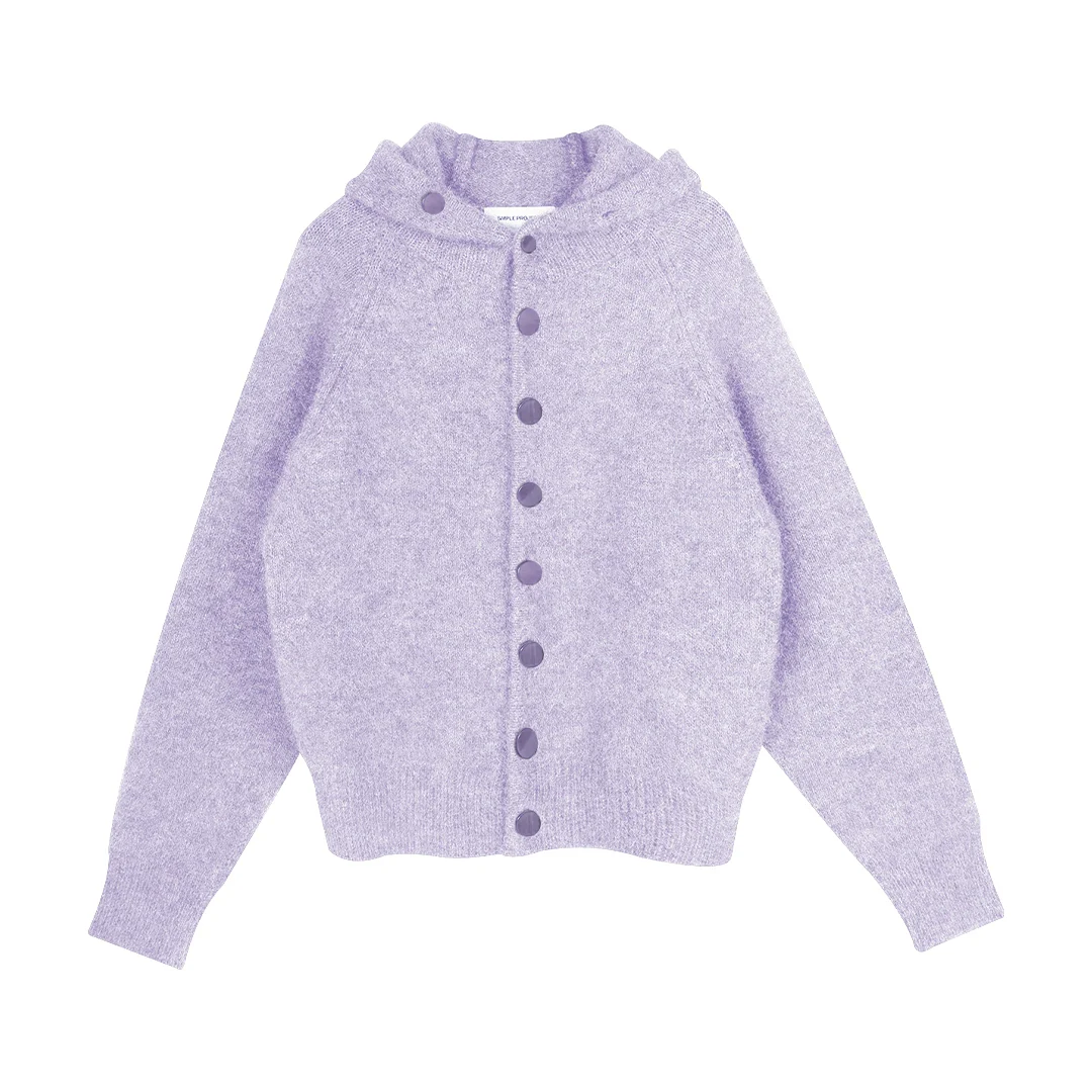 Wool-Blend Hooded Button Cardigan - Image 12