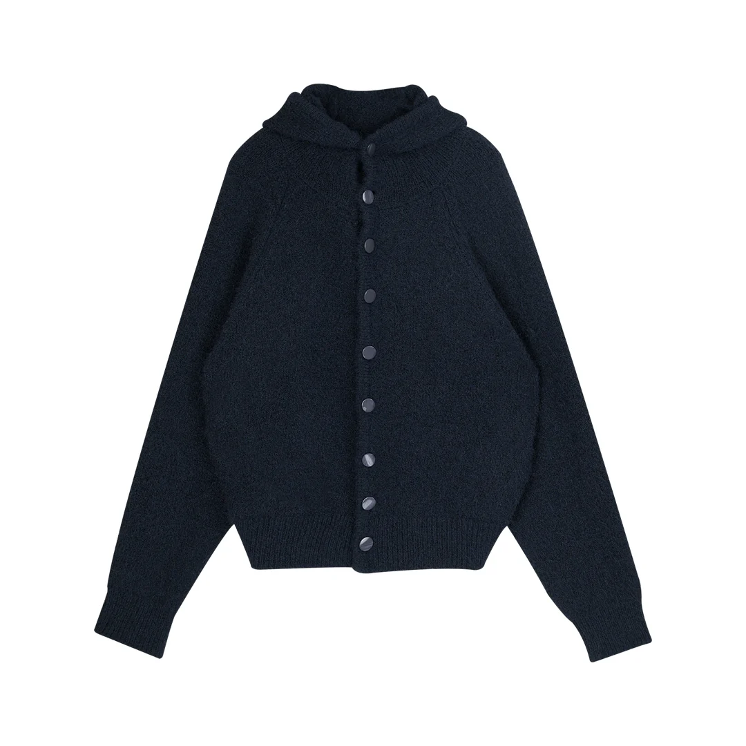 Wool-Blend Hooded Button Cardigan - Image 6