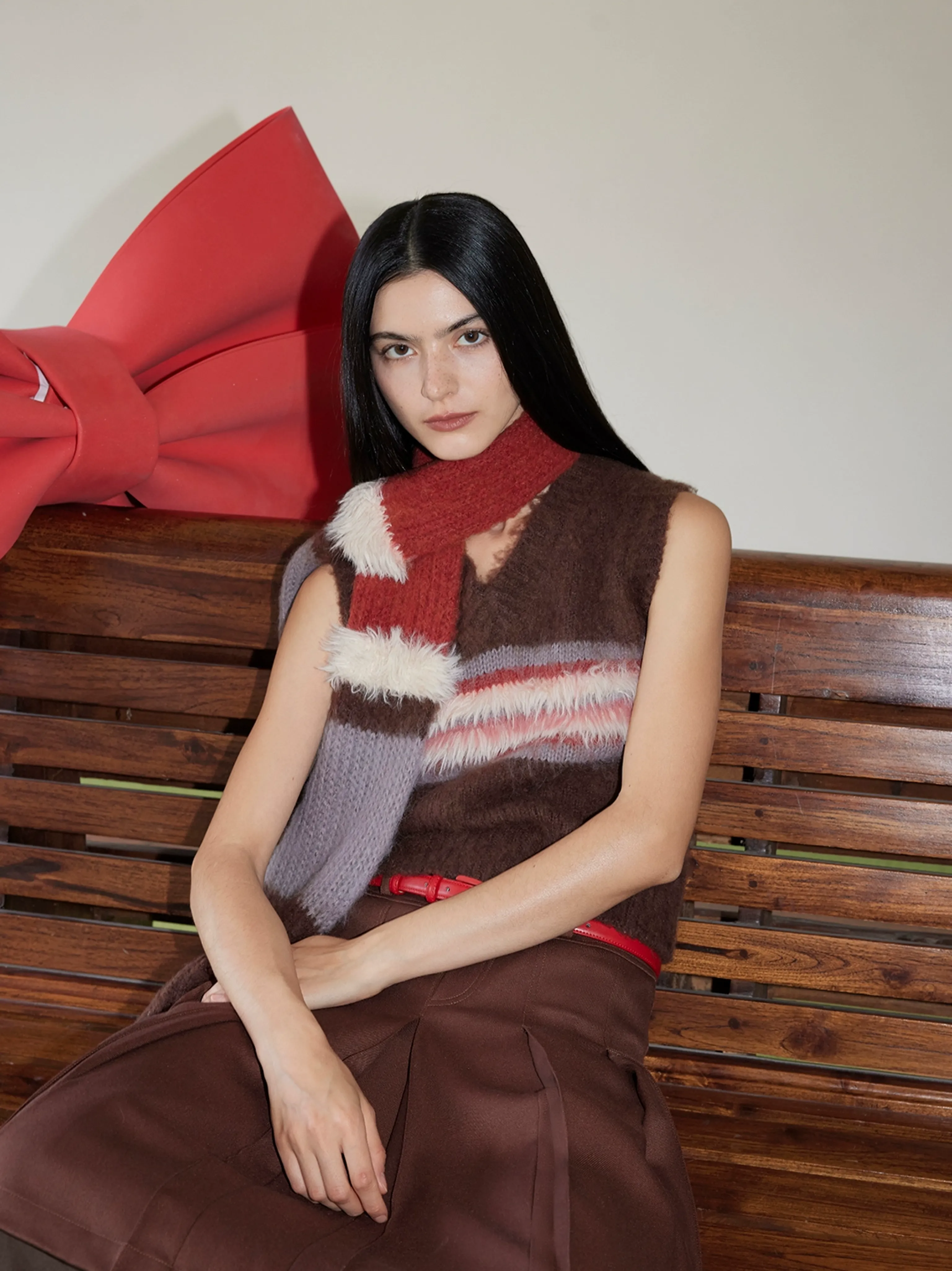 Wool Blend Knit Set