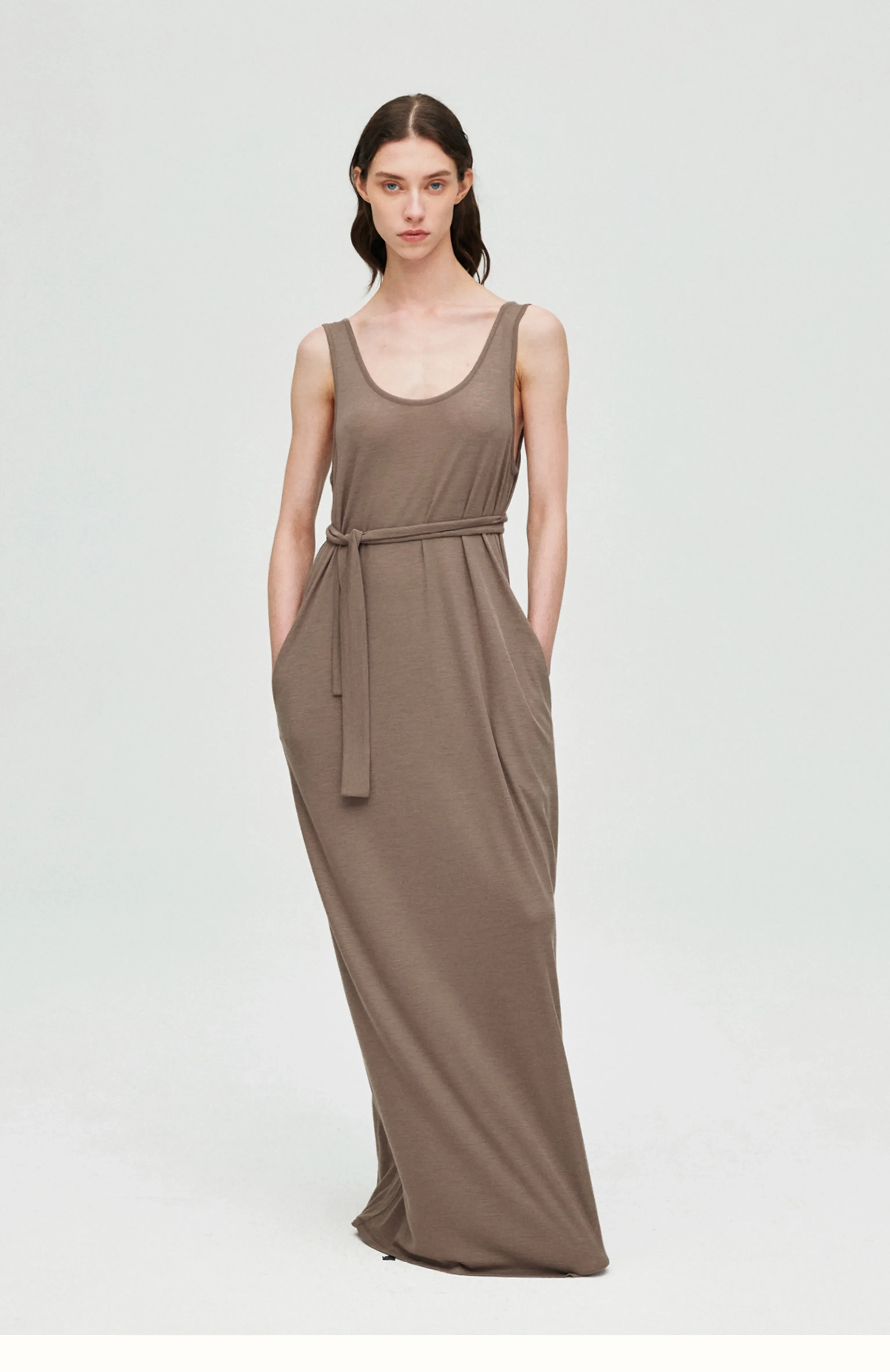 Wool-Blend Open-Back Maxi Dress - Image 4