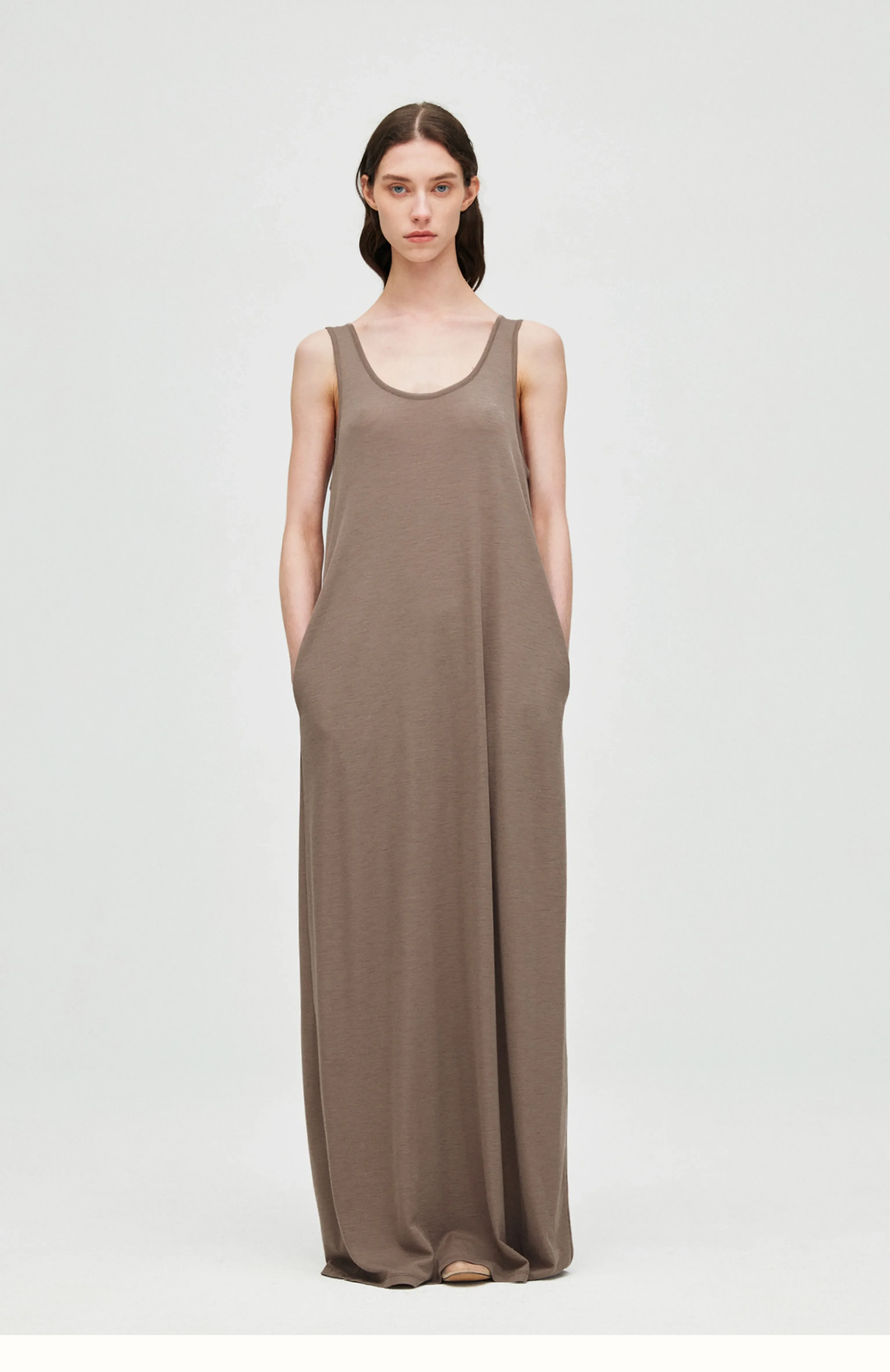 Wool-Blend Open-Back Maxi Dress - Image 5