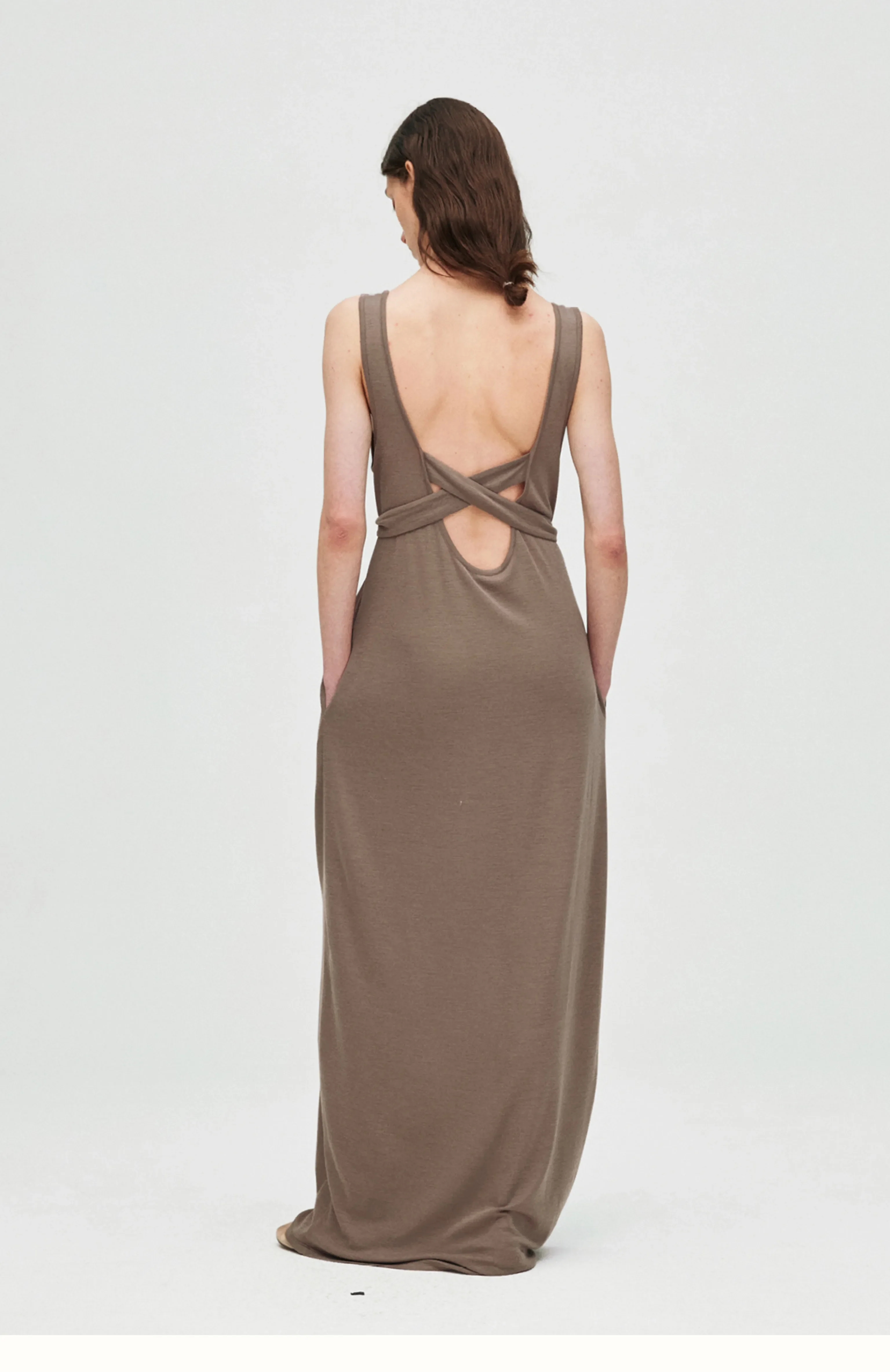 Wool-Blend Open-Back Maxi Dress - Image 6