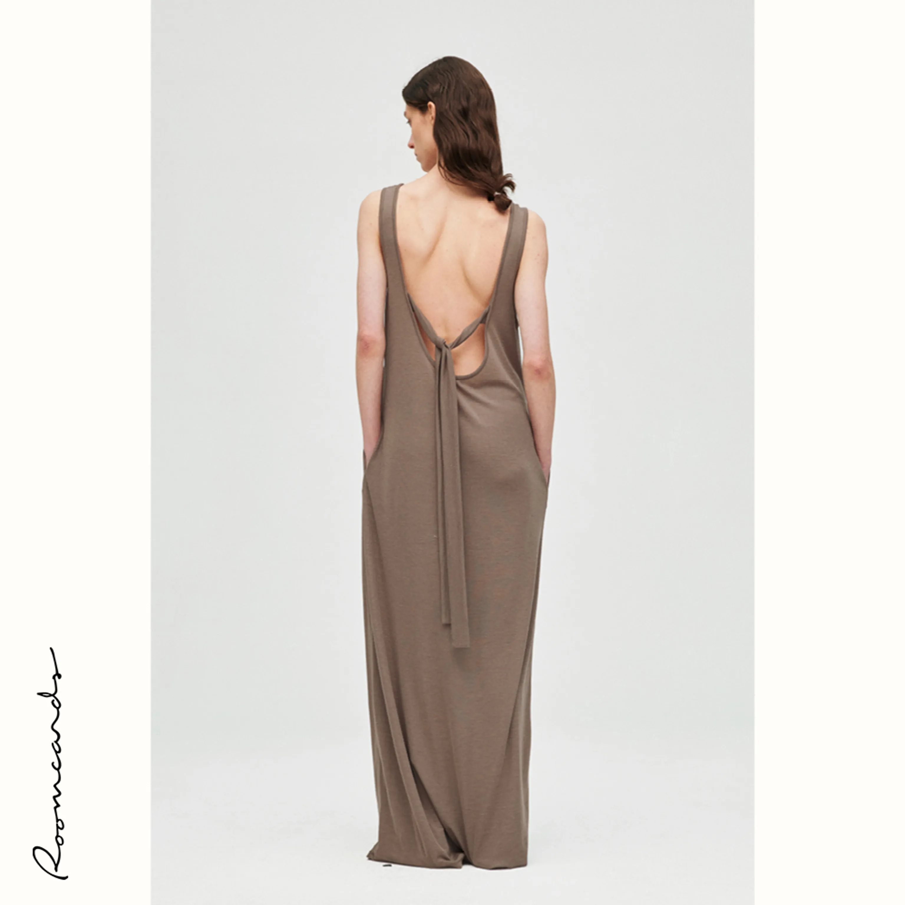 Wool-Blend Open-Back Maxi Dress - Image 7