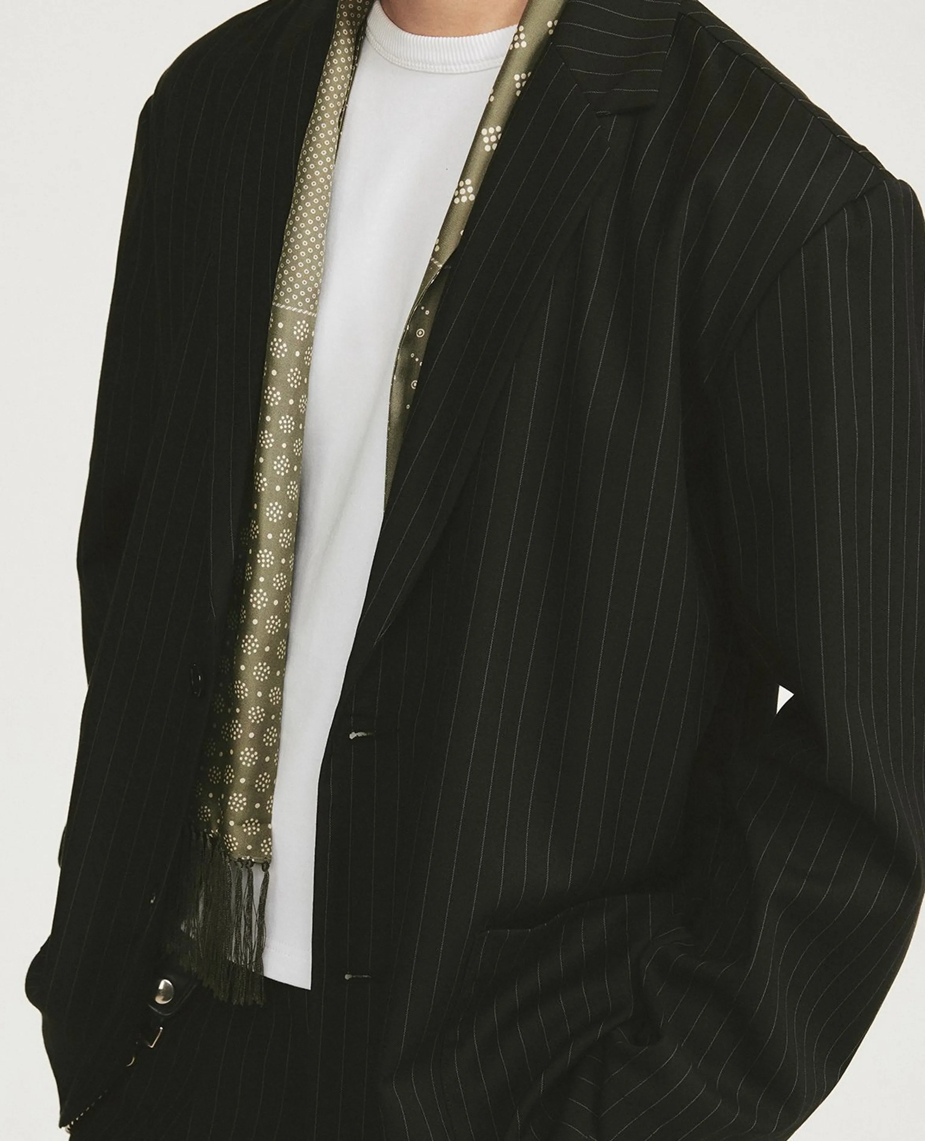 Wool-Blend Pinstripe Blazer - Image 4