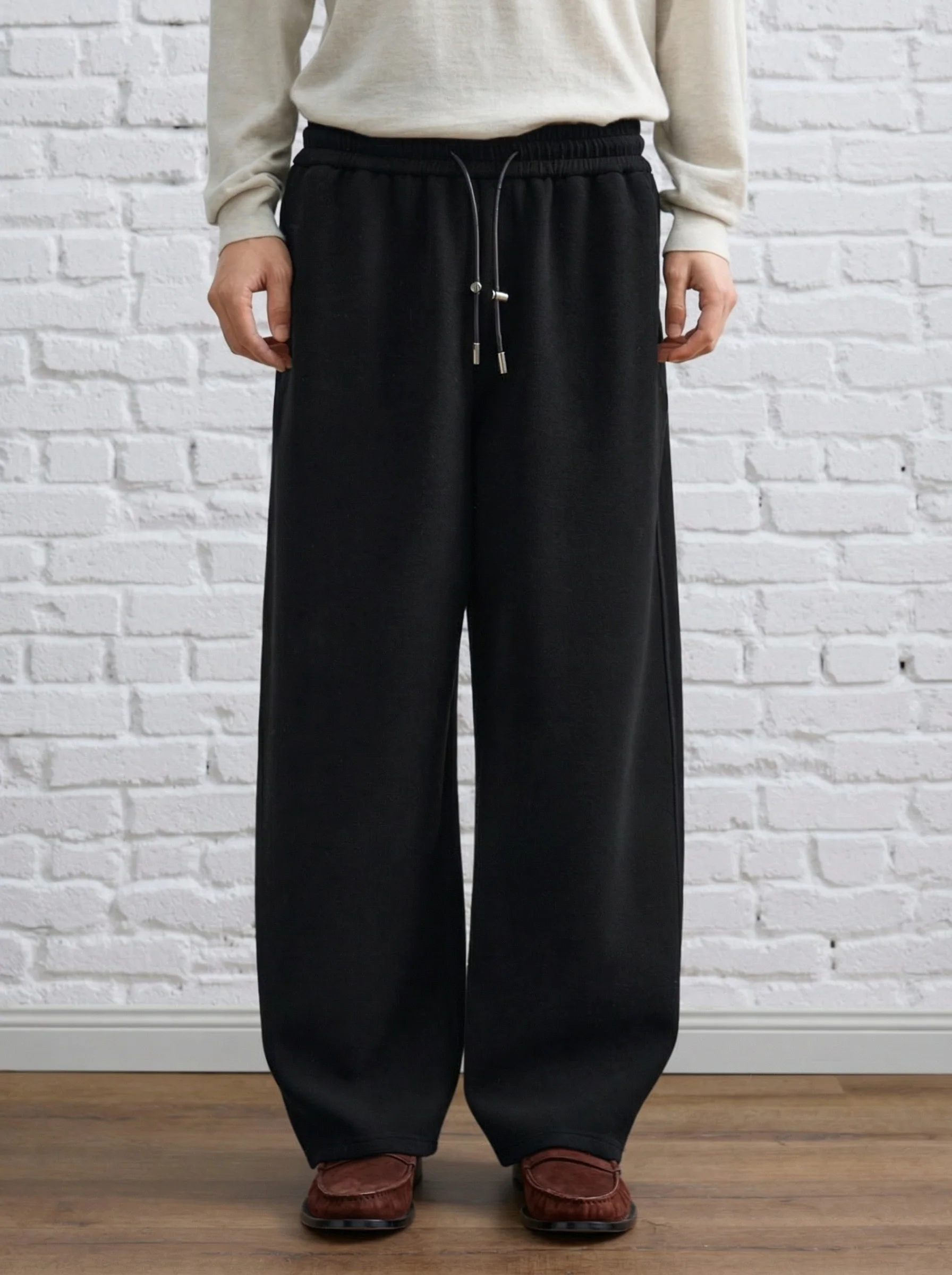 Wool-Blend Stand-Collar Half-Zip Sweatshirt - Image 3